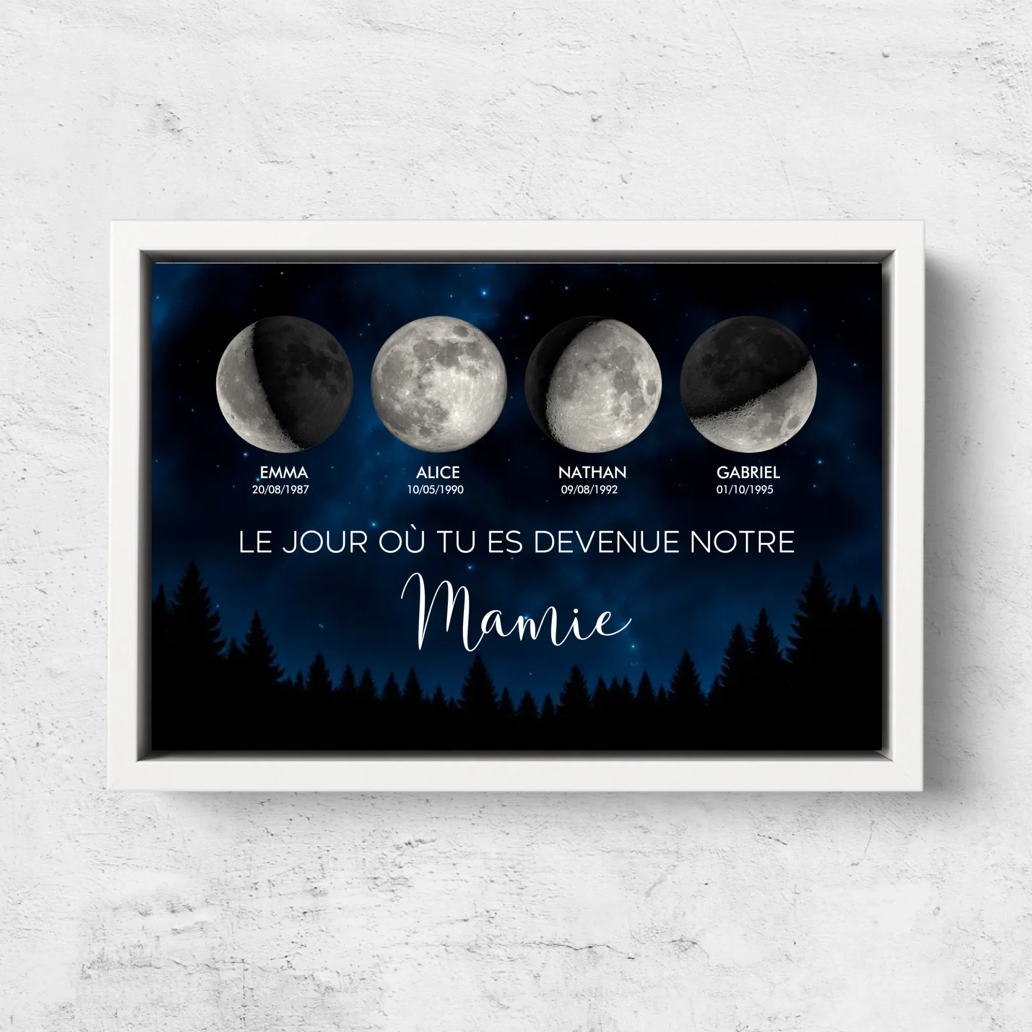 Toile personnalisée – Le jour où tu es devenue notre Mamie - Image 7