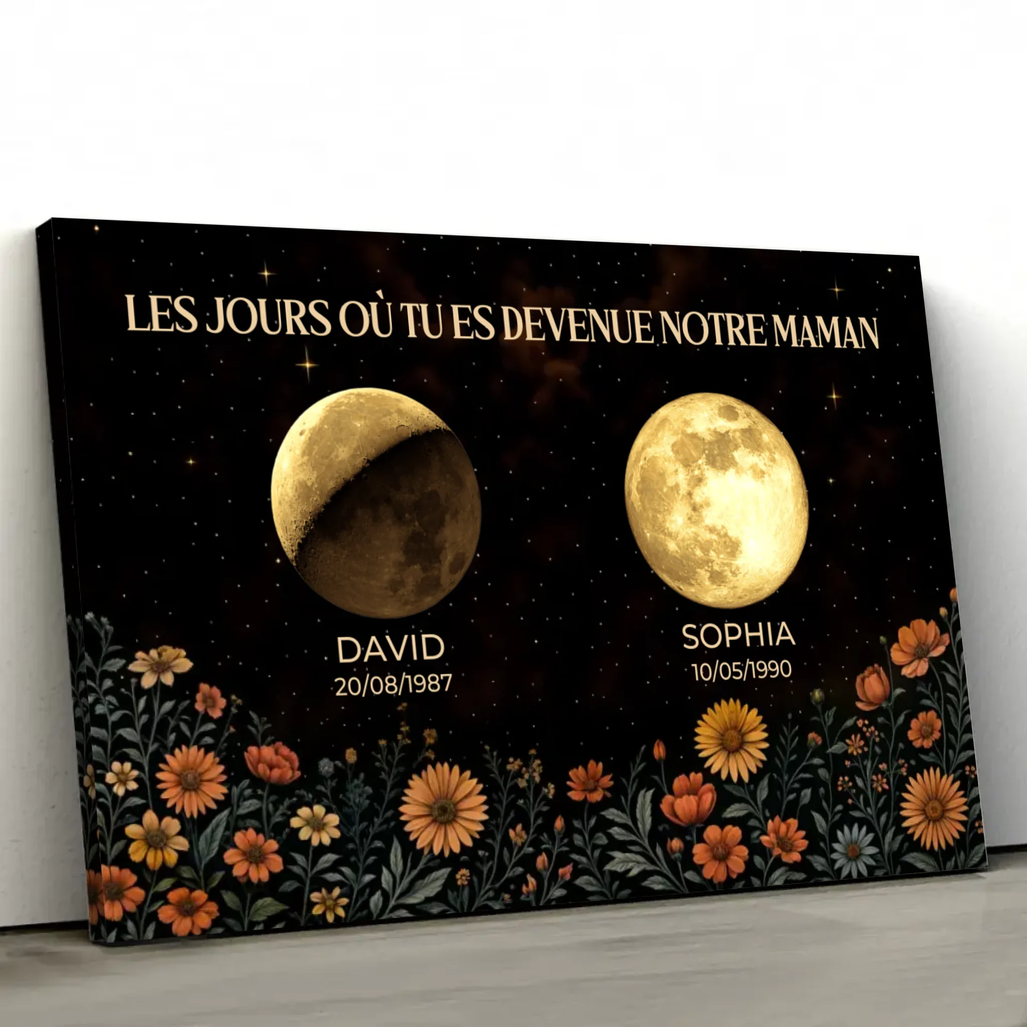 Toile personnalisée "Les jours où tu es devenue maman" - Image 2