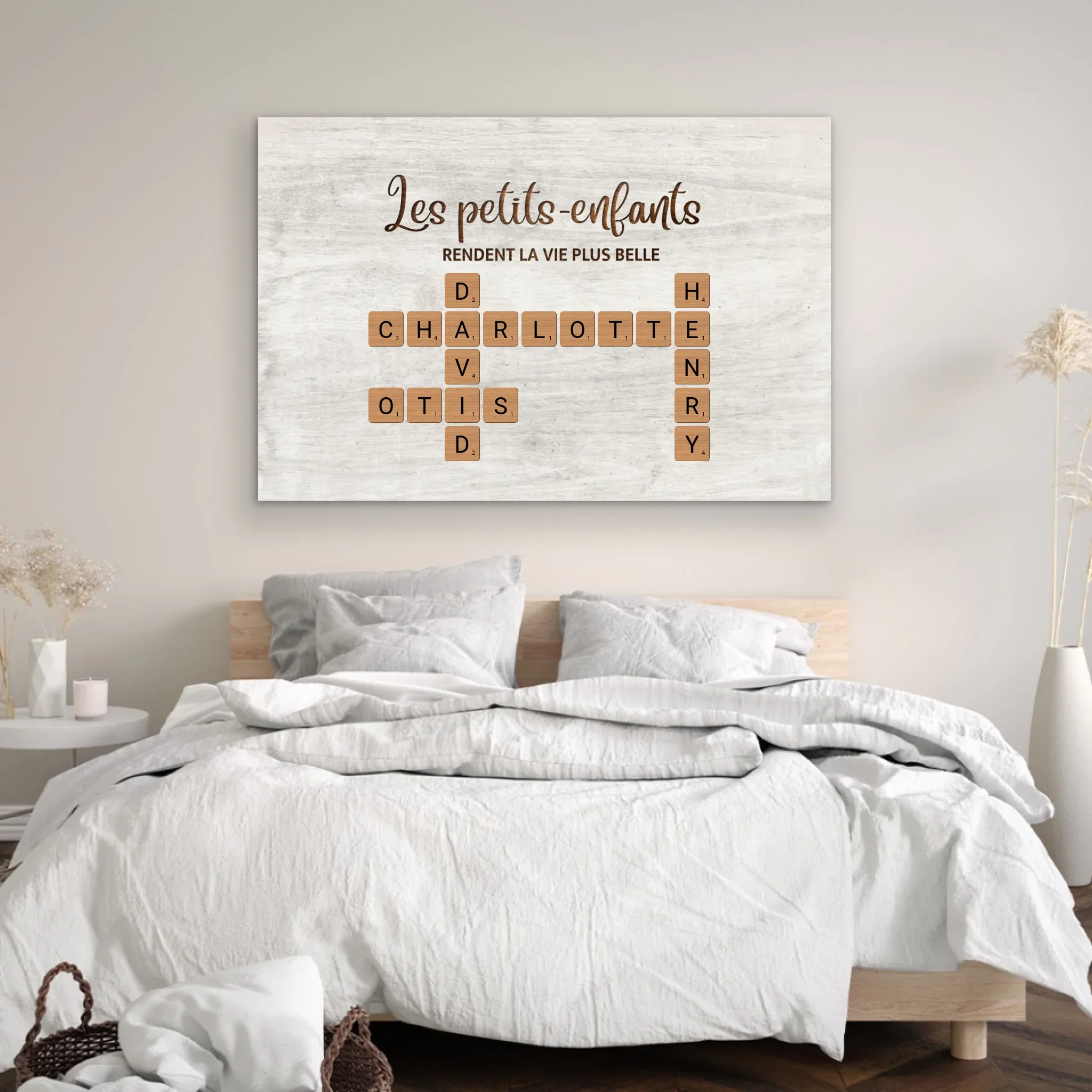 Toile personnalisée “Les petits-enfants rendent la vie plus belle - mots croisés” - Image 4