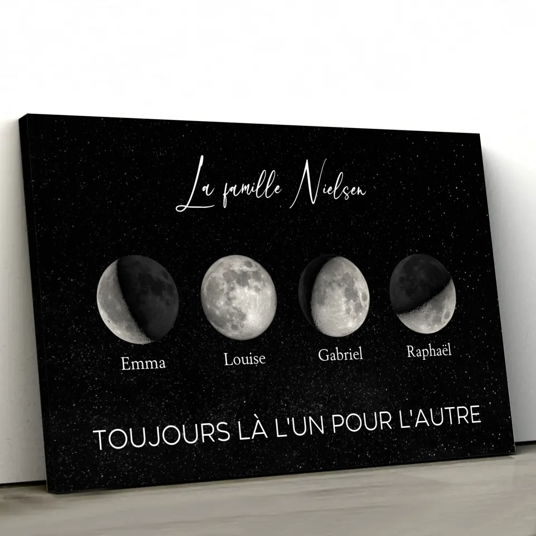 Toile personnalisée "Les phases de la lune pour les familles" - Image 2