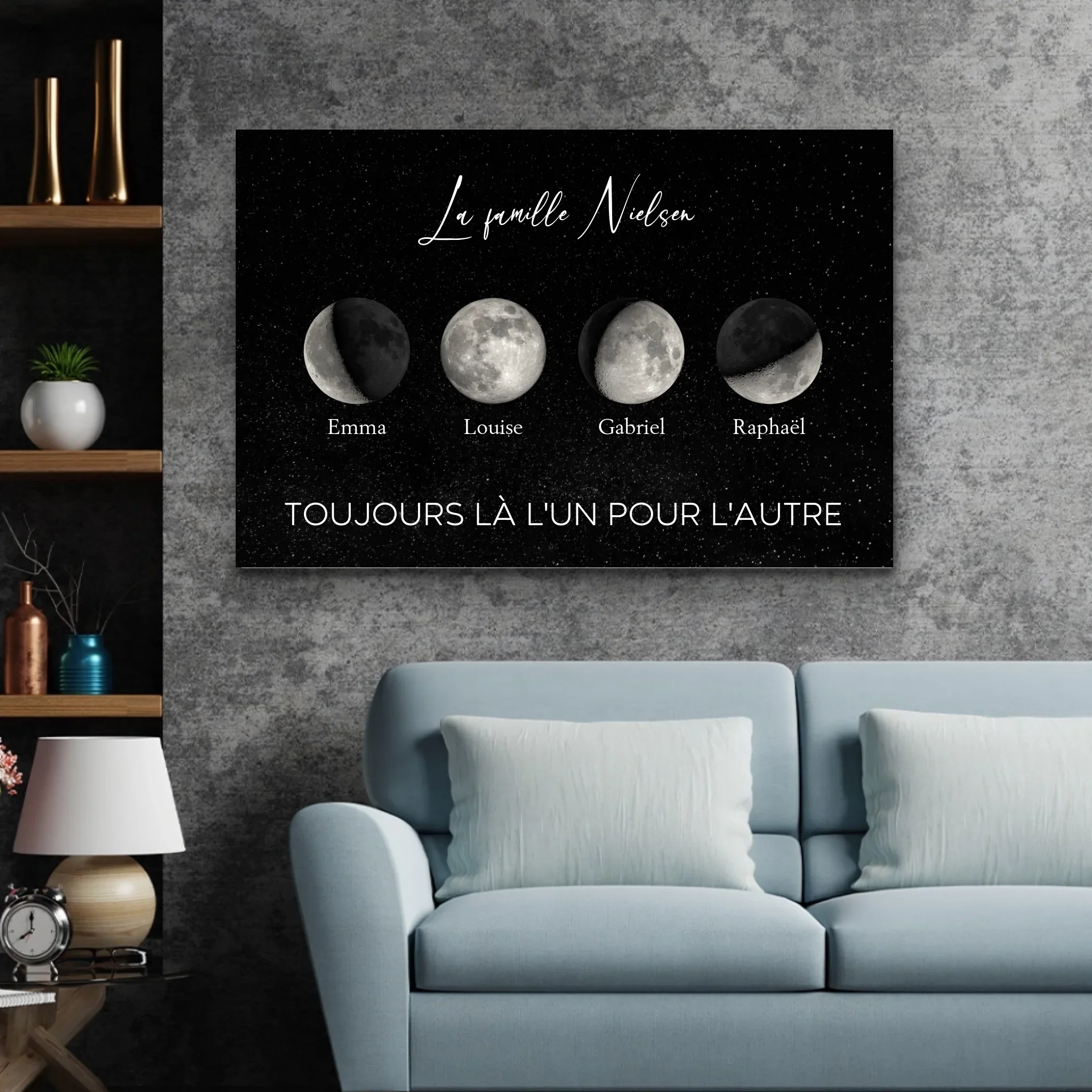 Toile personnalisée "Les phases de la lune pour les familles" - Image 3