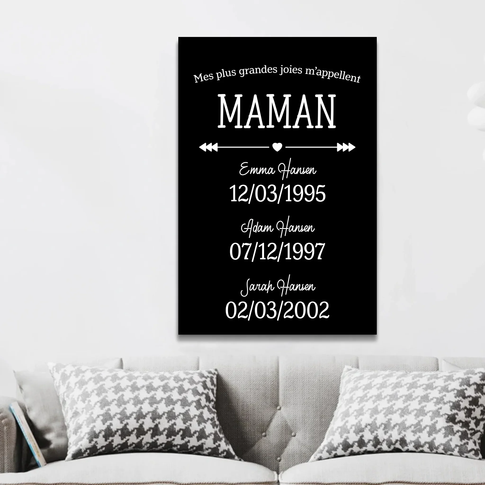 Toile personnalisée – Les plus grandes joies de maman - Image 2