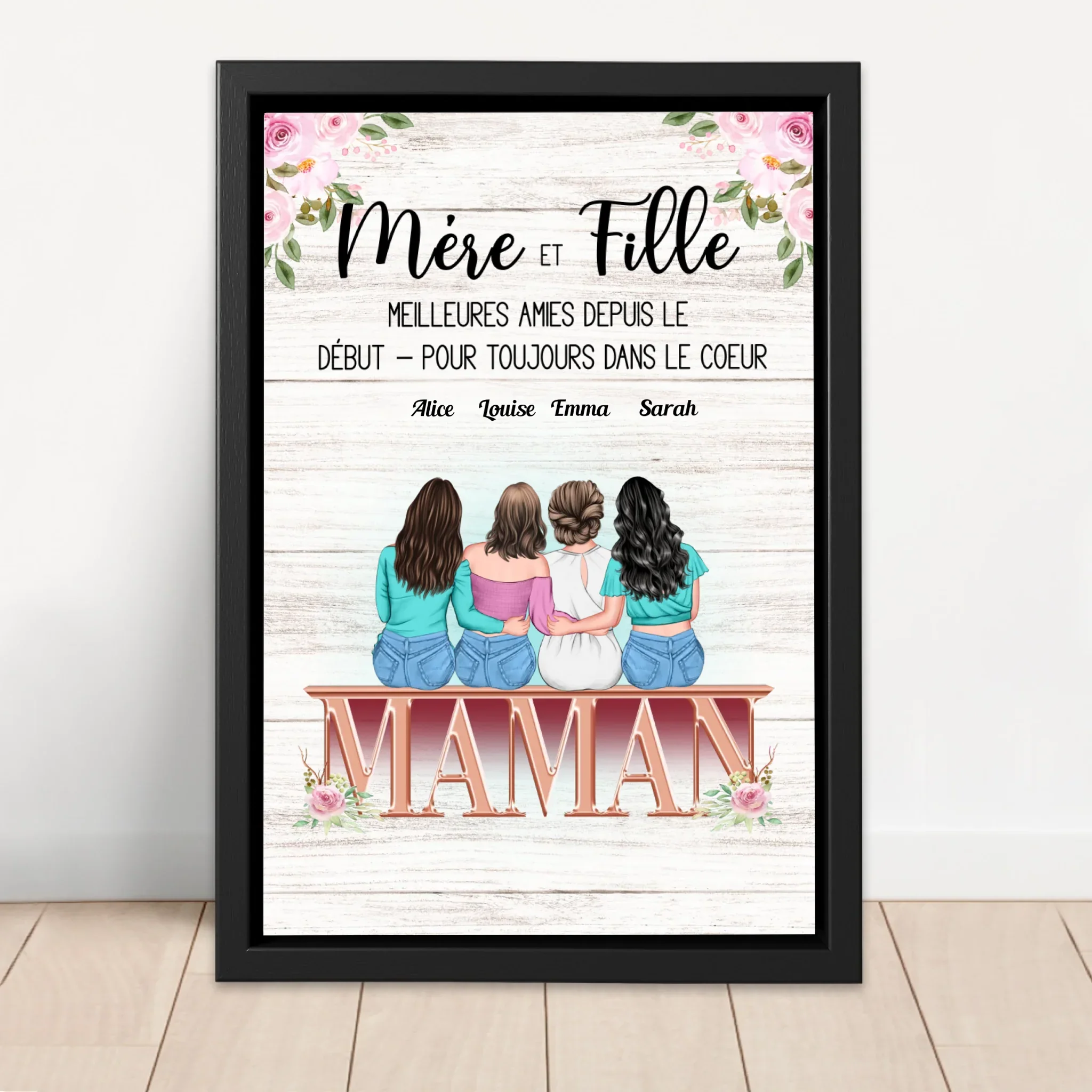 Toile personnalisée "Mère et fille" - Image 4