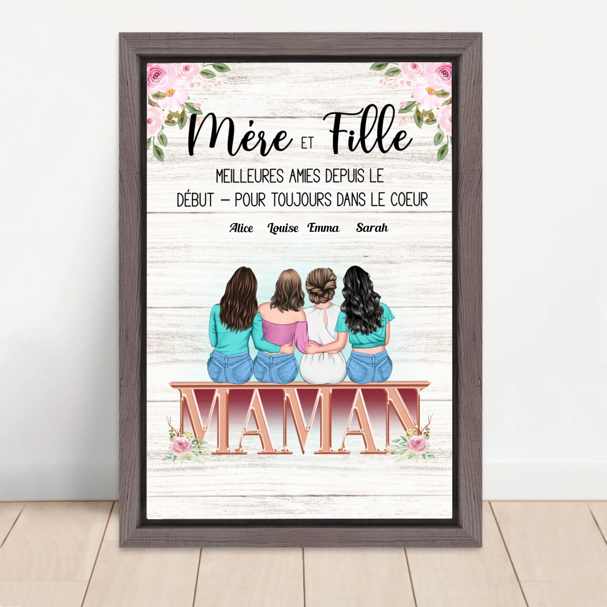 Toile personnalisée "Mère et fille" - Image 5