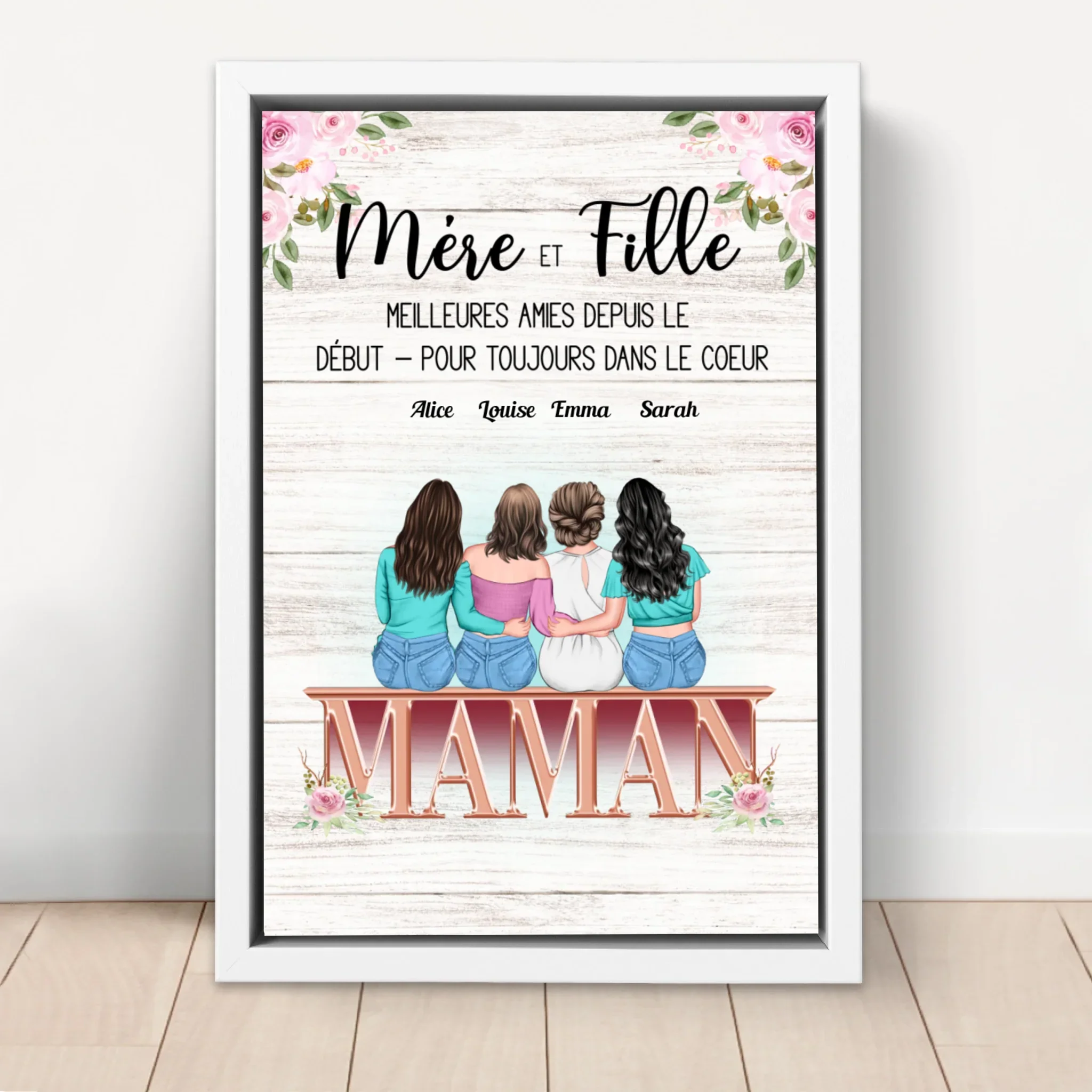 Toile personnalisée "Mère et fille" - Image 6
