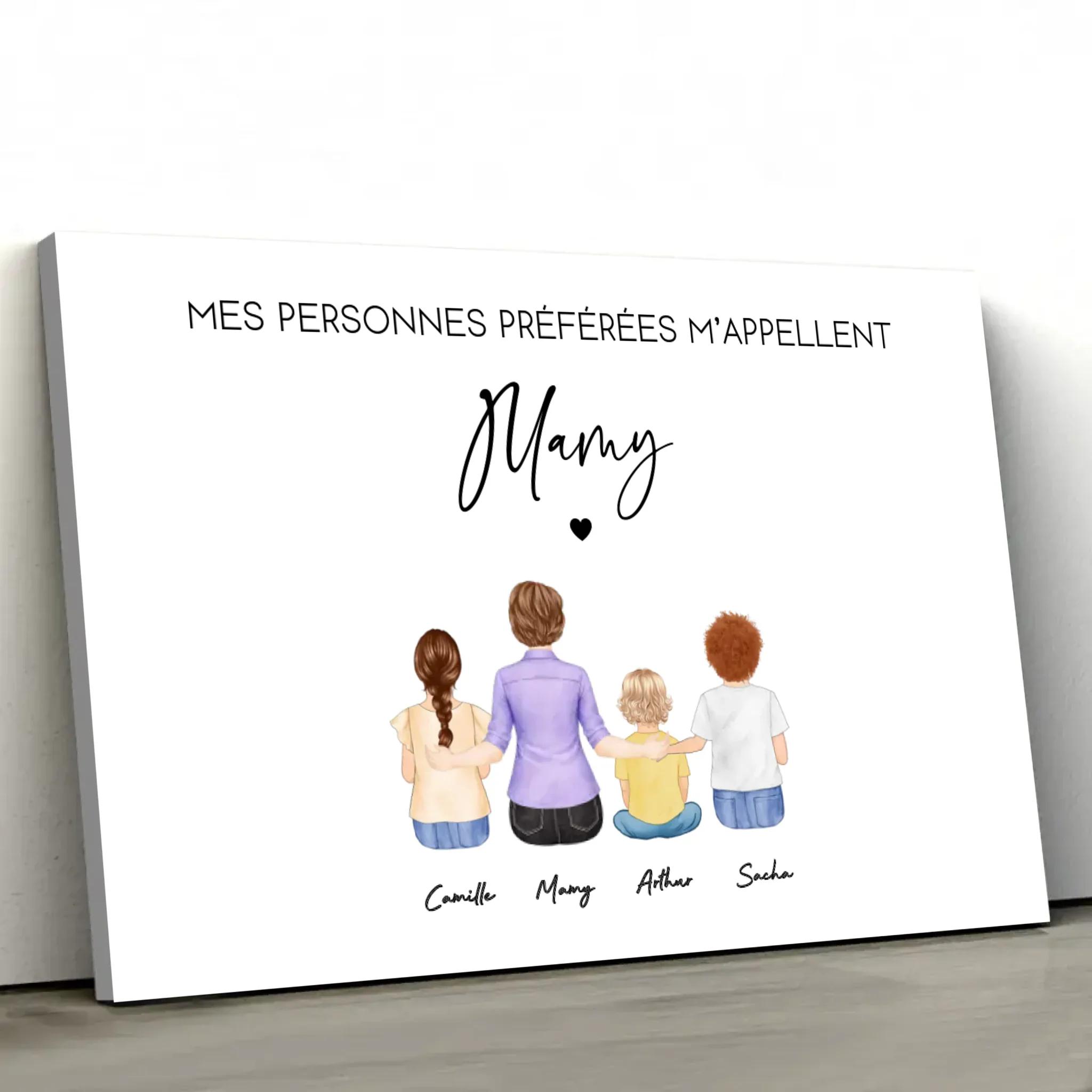Toile personnalisée – Mes personnes préférées m’appellent Mamie - Image 2