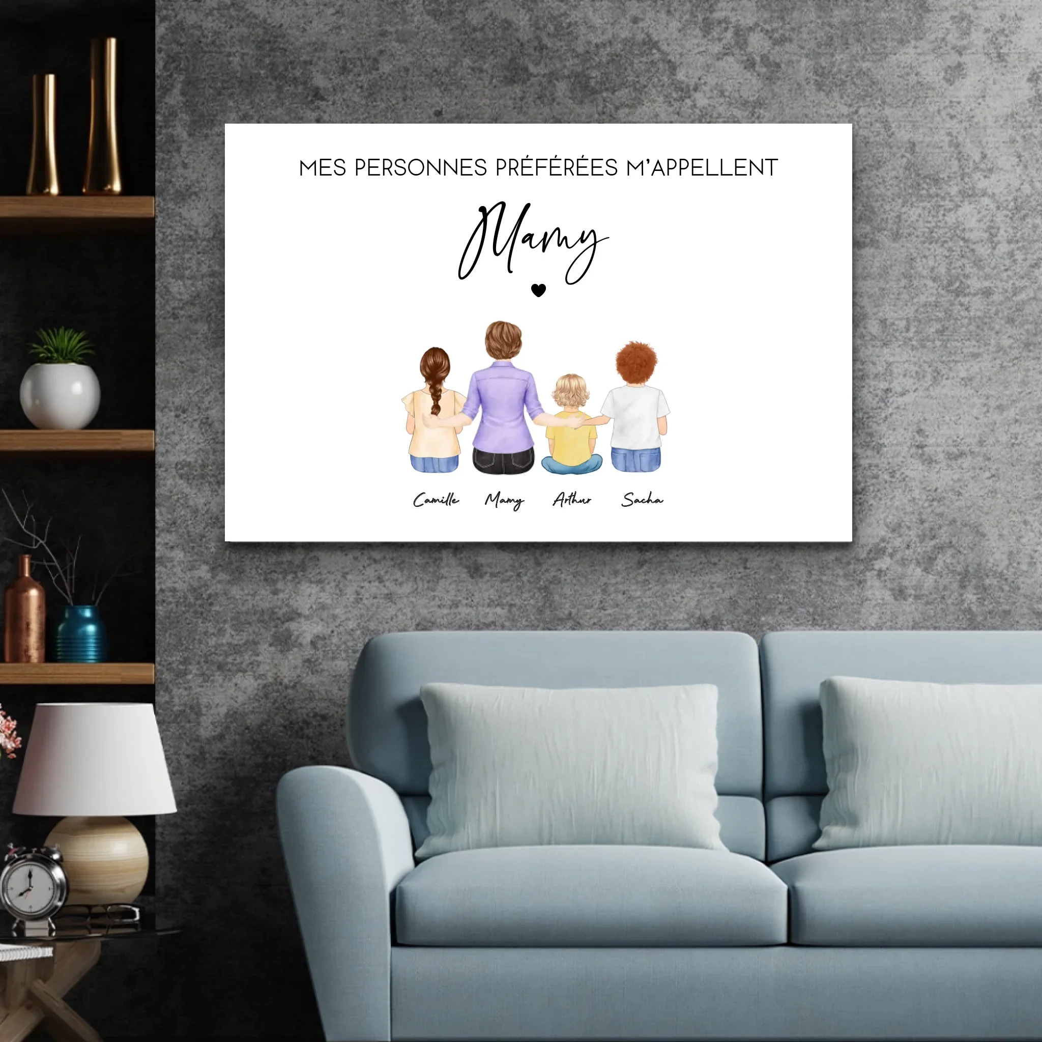 Toile personnalisée – Mes personnes préférées m’appellent Mamie - Image 3