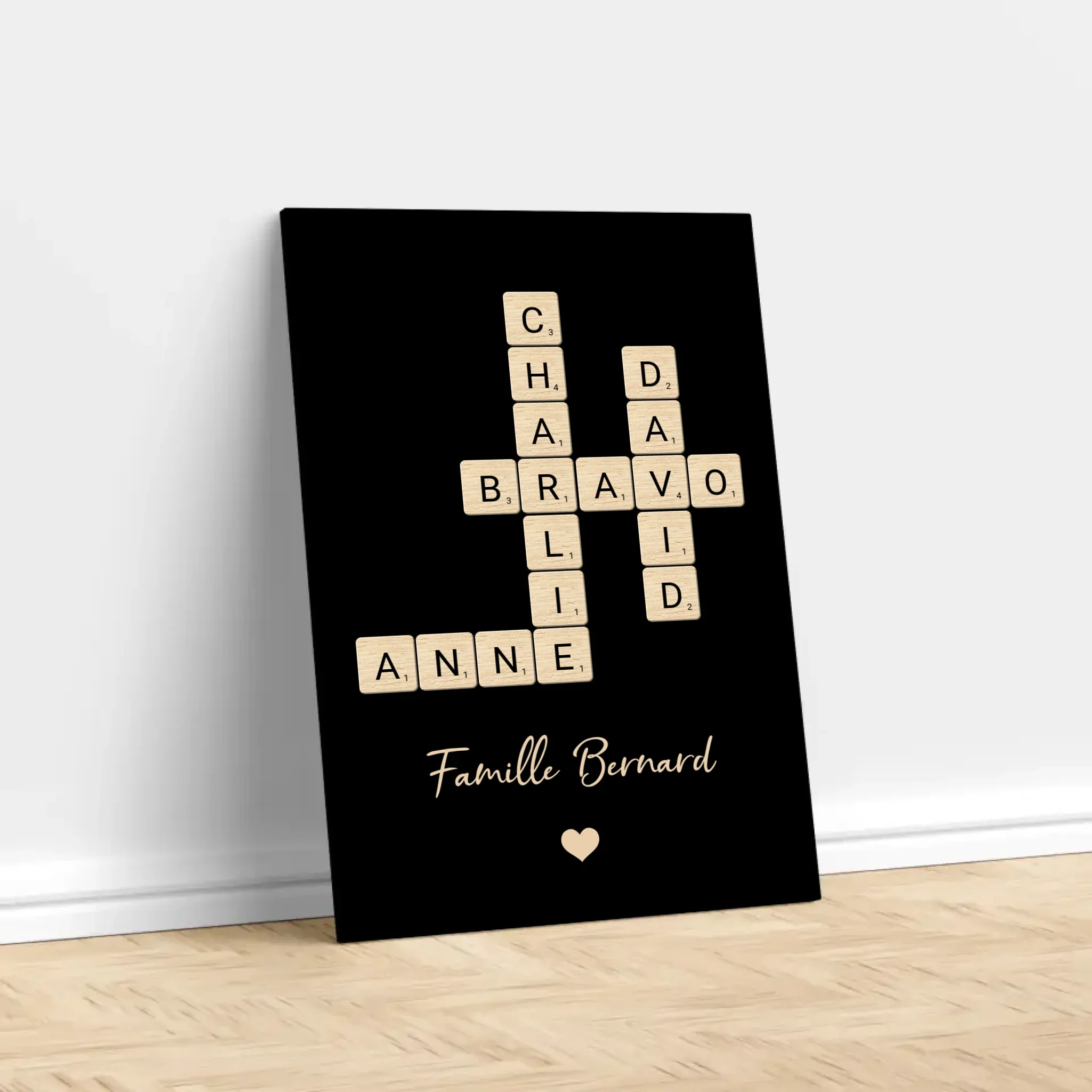 Toile personnalisée “Mots croisés en famille” - Image 3