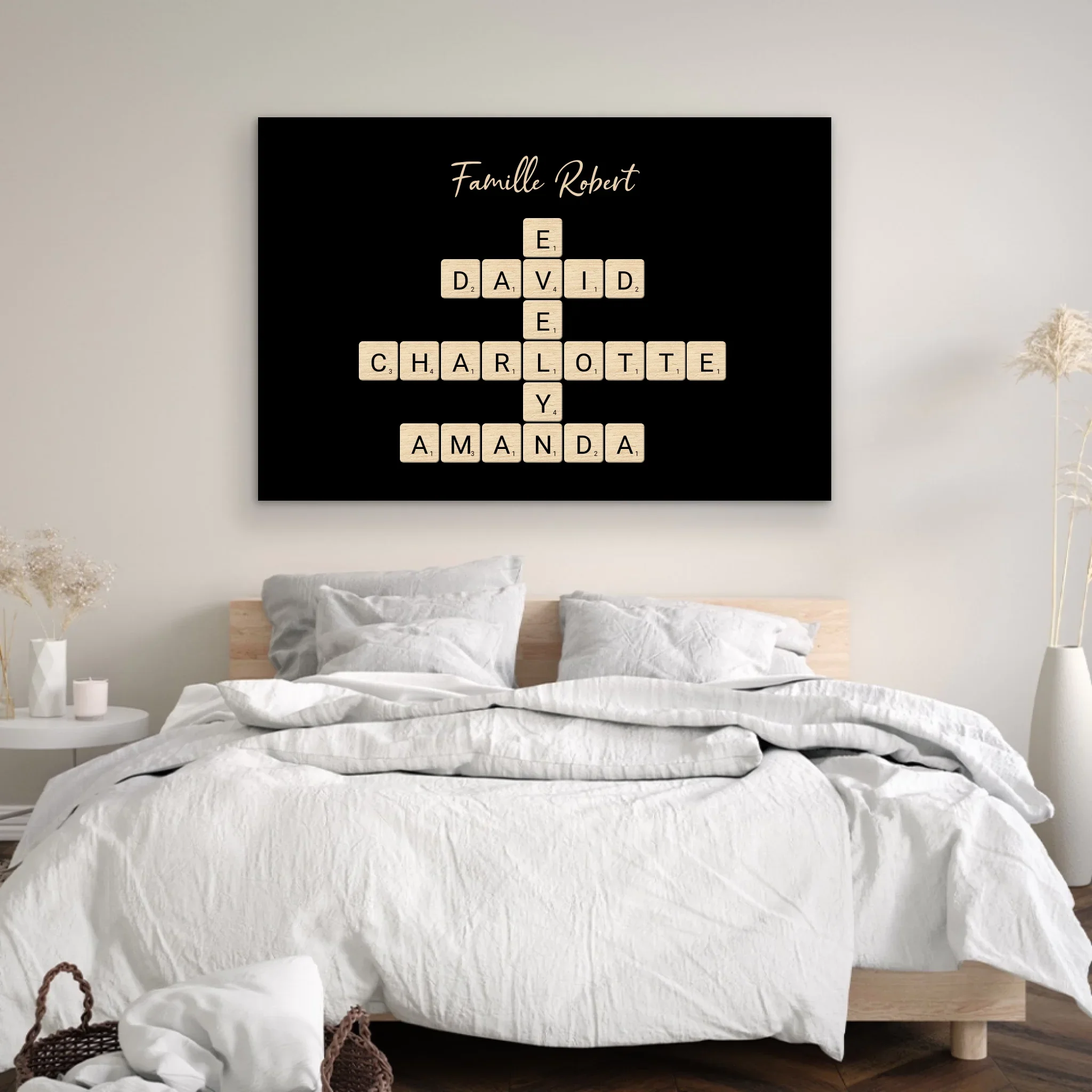 Toile personnalisée “Mots croisés famille - Horizontal” - Image 4