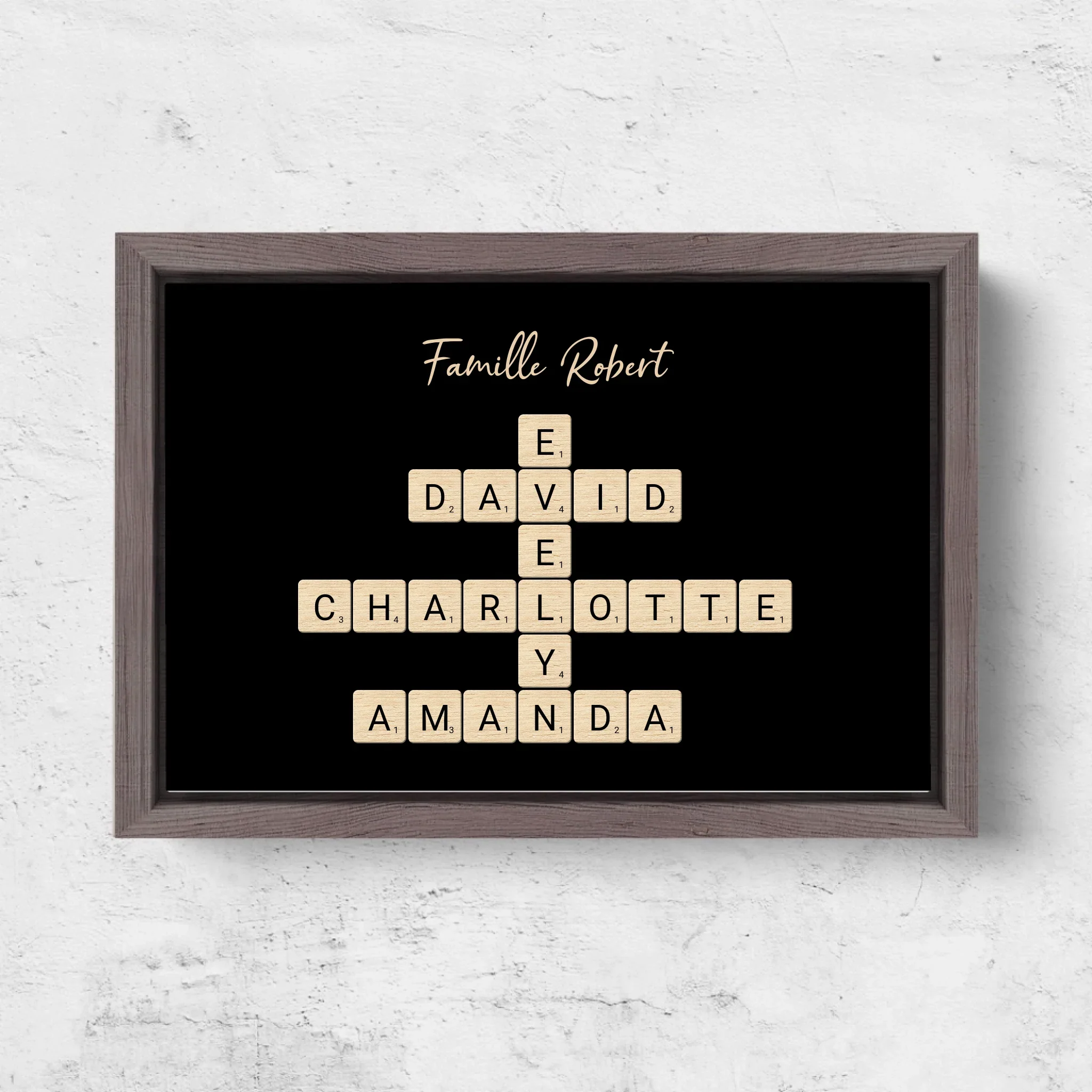 Toile personnalisée “Mots croisés famille - Horizontal” - Image 6