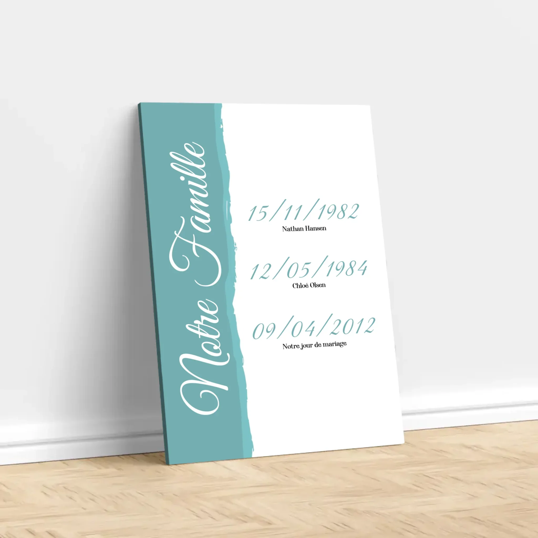 Toile personnalisée "Notre famille - événements avec date" - Image 3