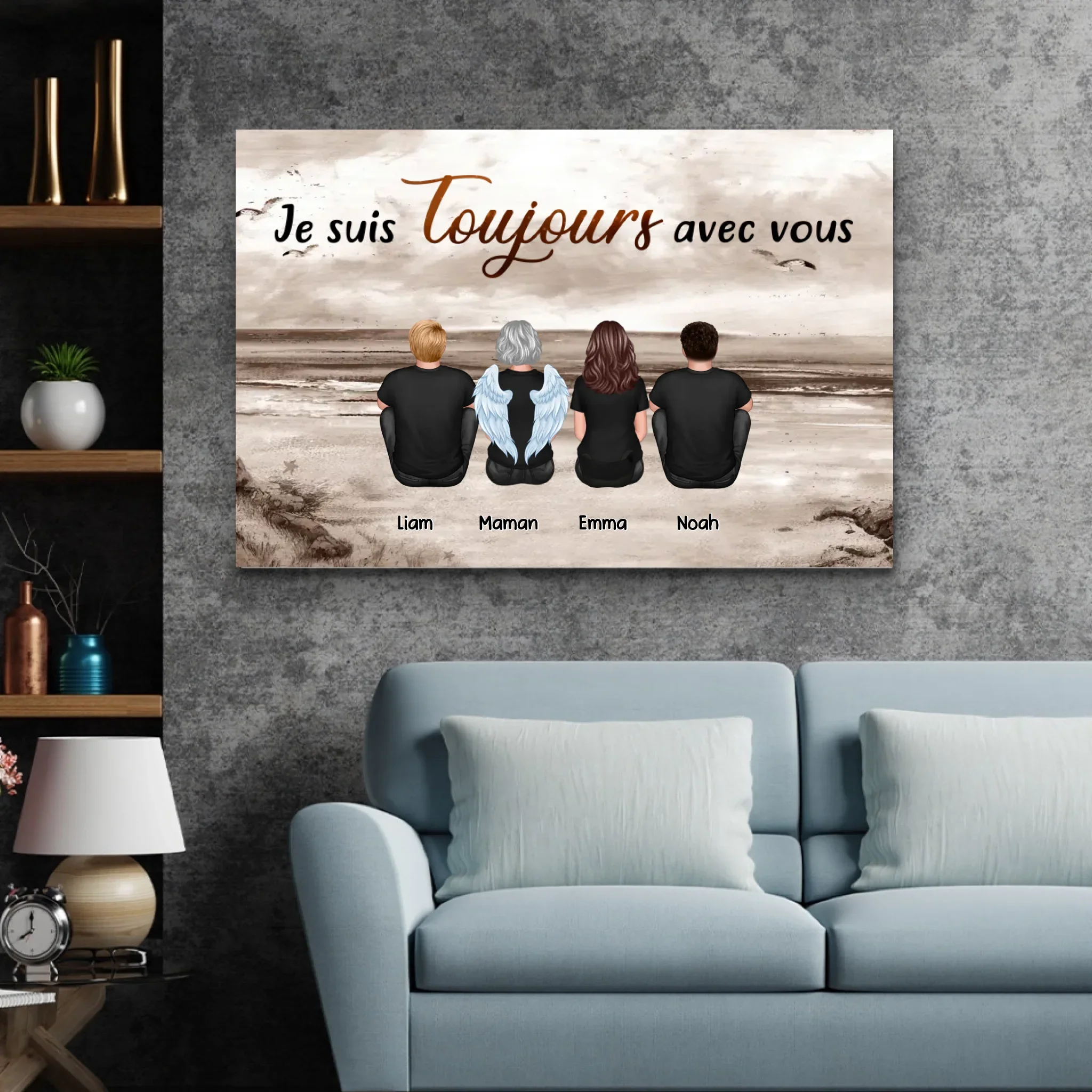 Toile personnalisée "Nous sommes toujours avec toi - Membre de la famille disparu" - Image 3