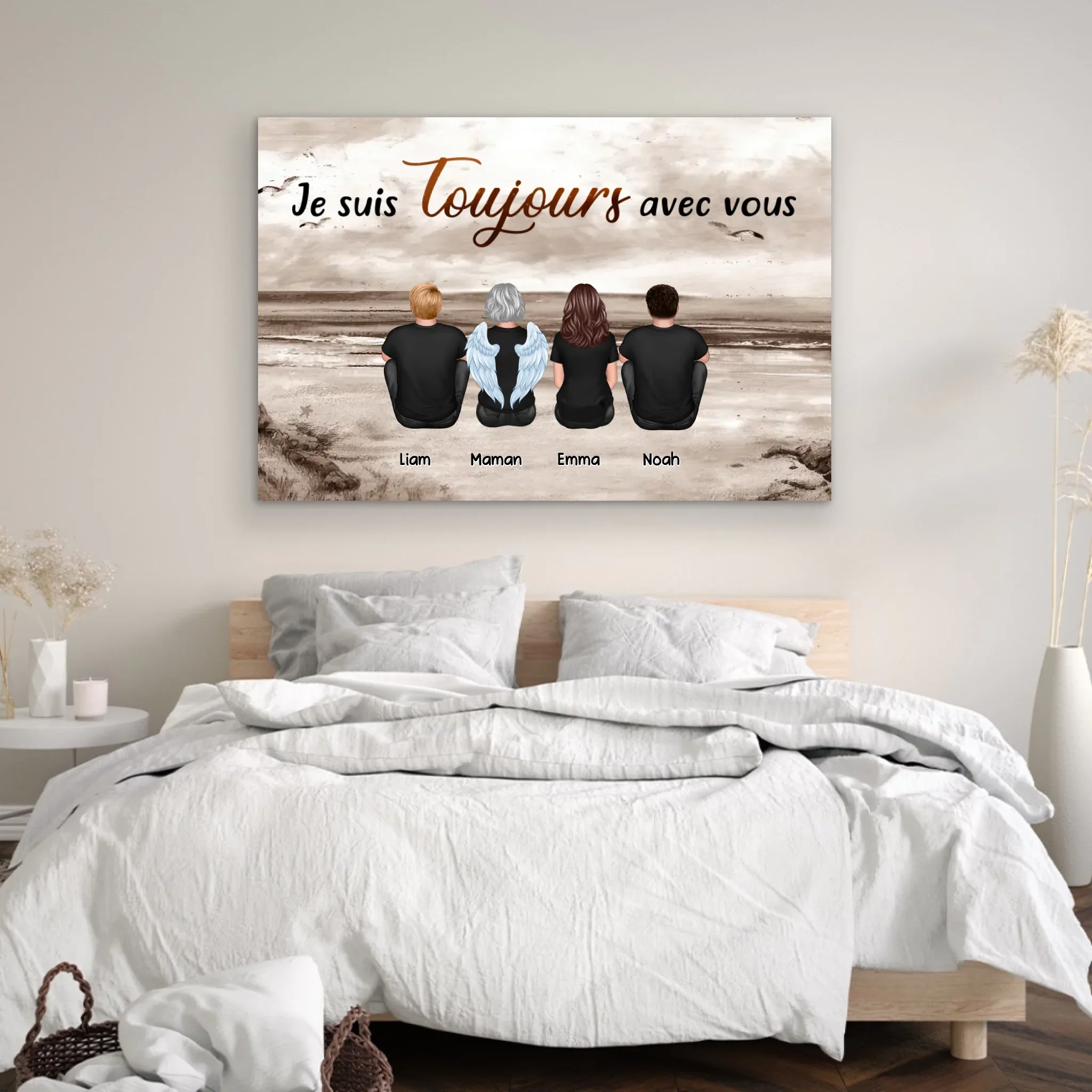 Toile personnalisée "Nous sommes toujours avec toi - Membre de la famille disparu" - Image 4
