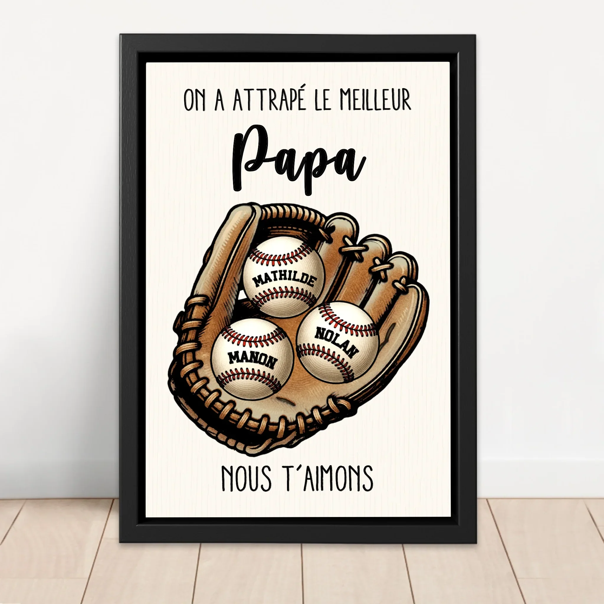 Toile personnalisée "On a chopé le meilleur papa ou la meilleure maman" - Image 4