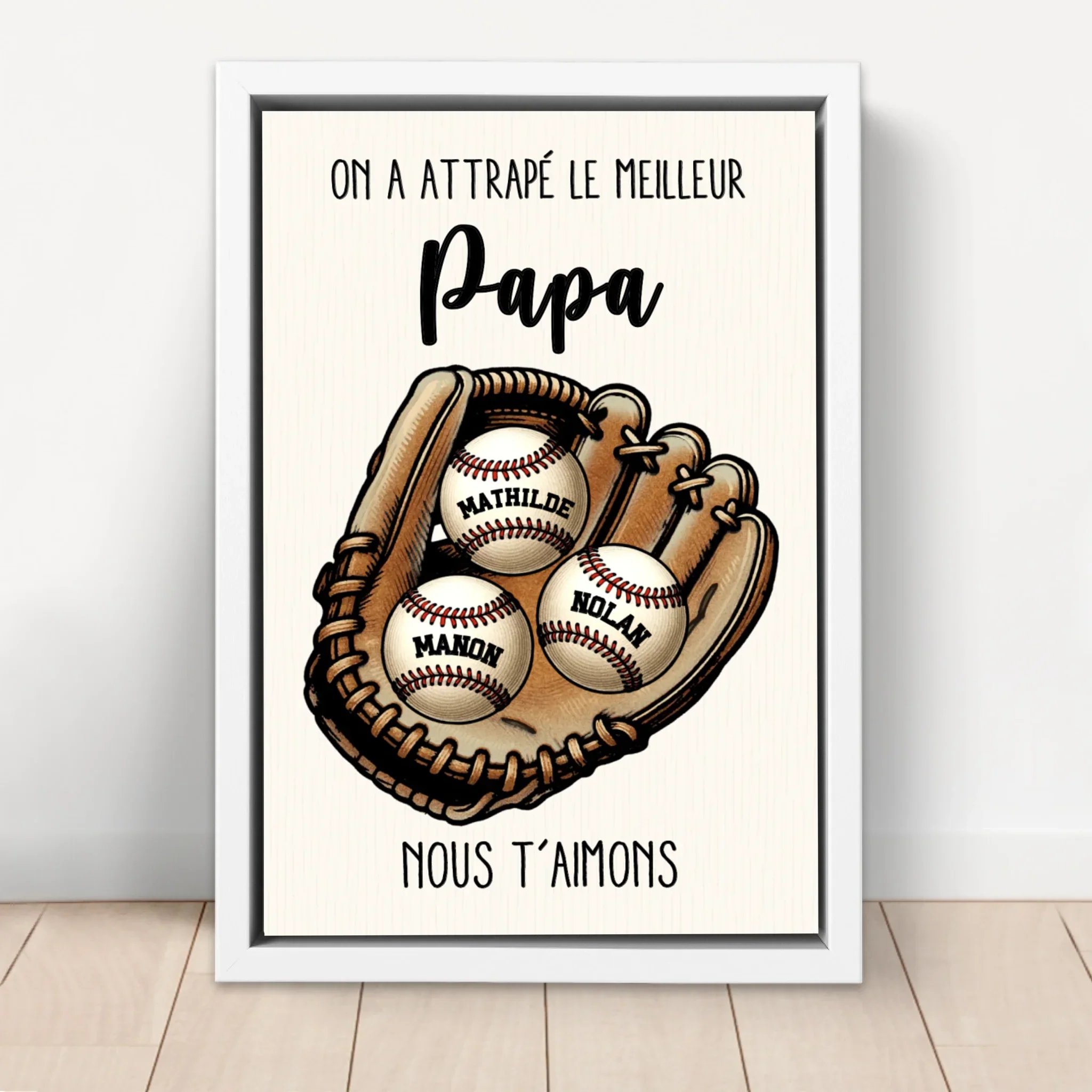 Toile personnalisée "On a chopé le meilleur papa ou la meilleure maman" - Image 6