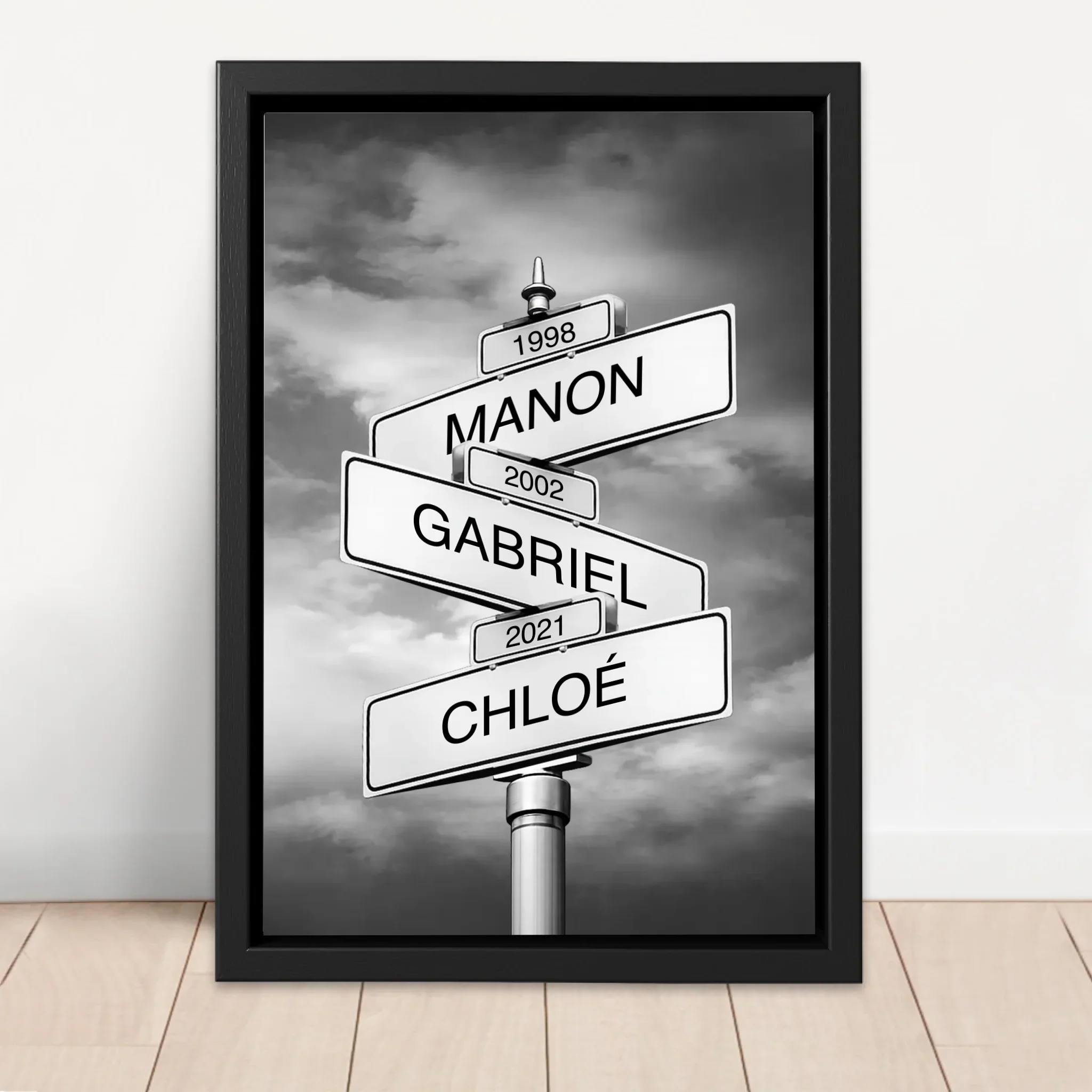 Toile personnalisée – Panneau de rue avec nom de famille et date - Image 4