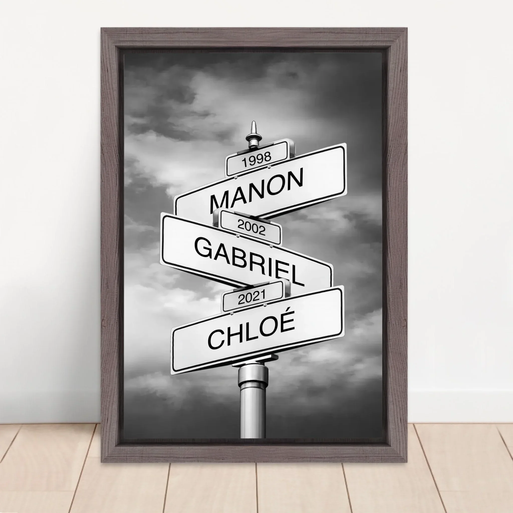 Toile personnalisée – Panneau de rue avec nom de famille et date - Image 5