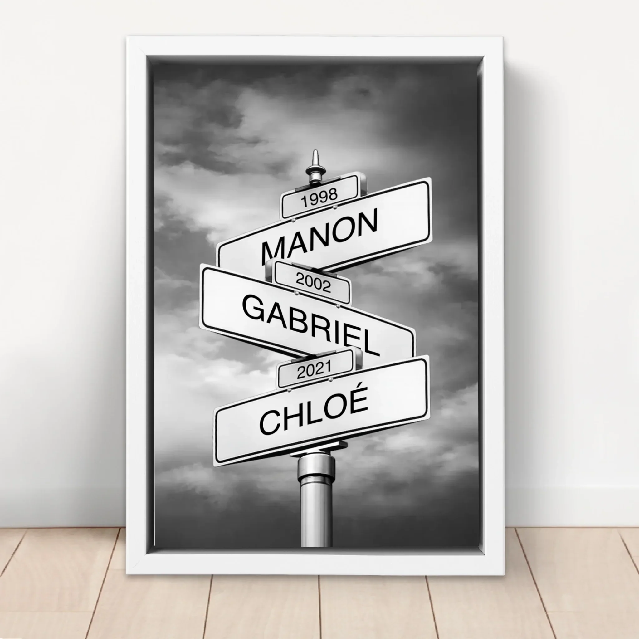 Toile personnalisée – Panneau de rue avec nom de famille et date - Image 6