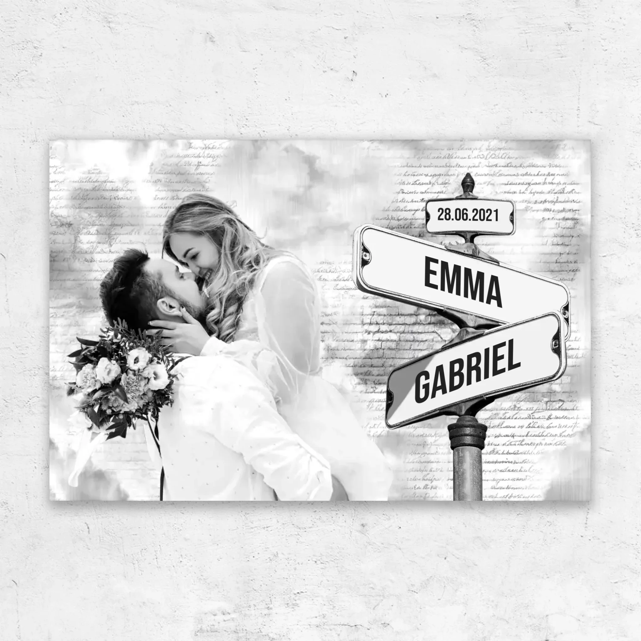 Toile personnalisée “Panneau de signalisation avec photo”