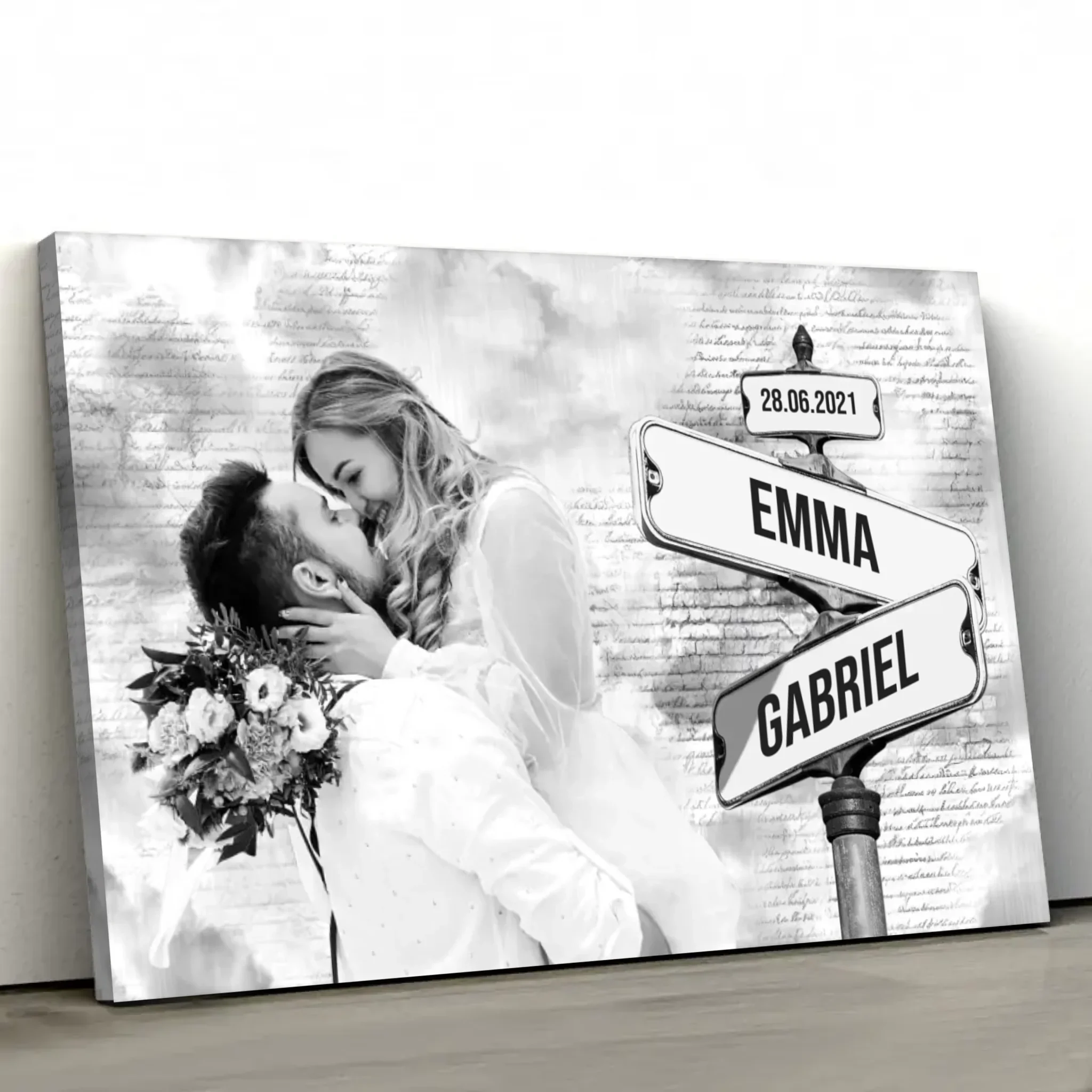 Toile personnalisée “Panneau de signalisation avec photo” - Image 2