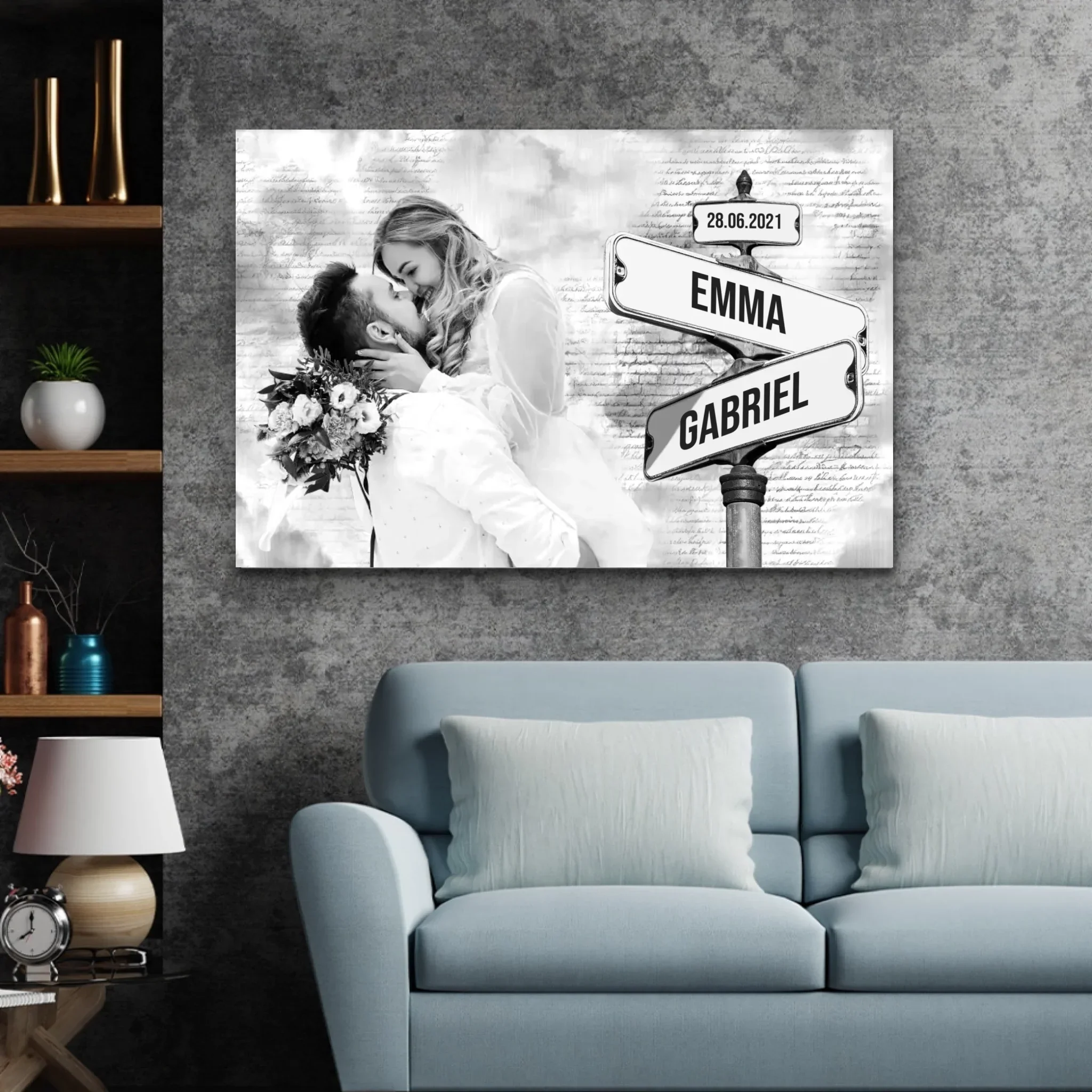 Toile personnalisée “Panneau de signalisation avec photo” - Image 3