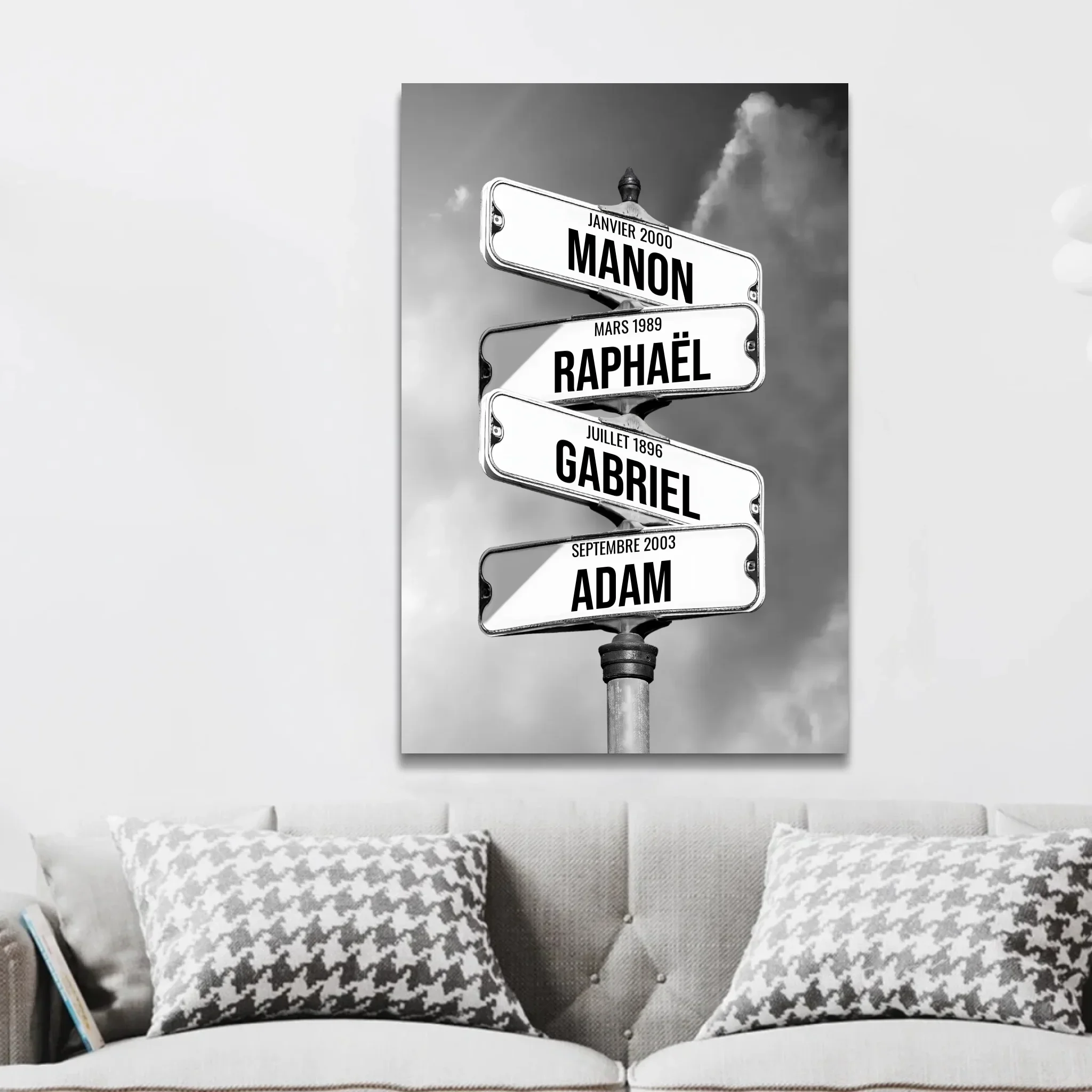 Toile personnalisée – Panneaux de rue avec noms de famille - Image 2