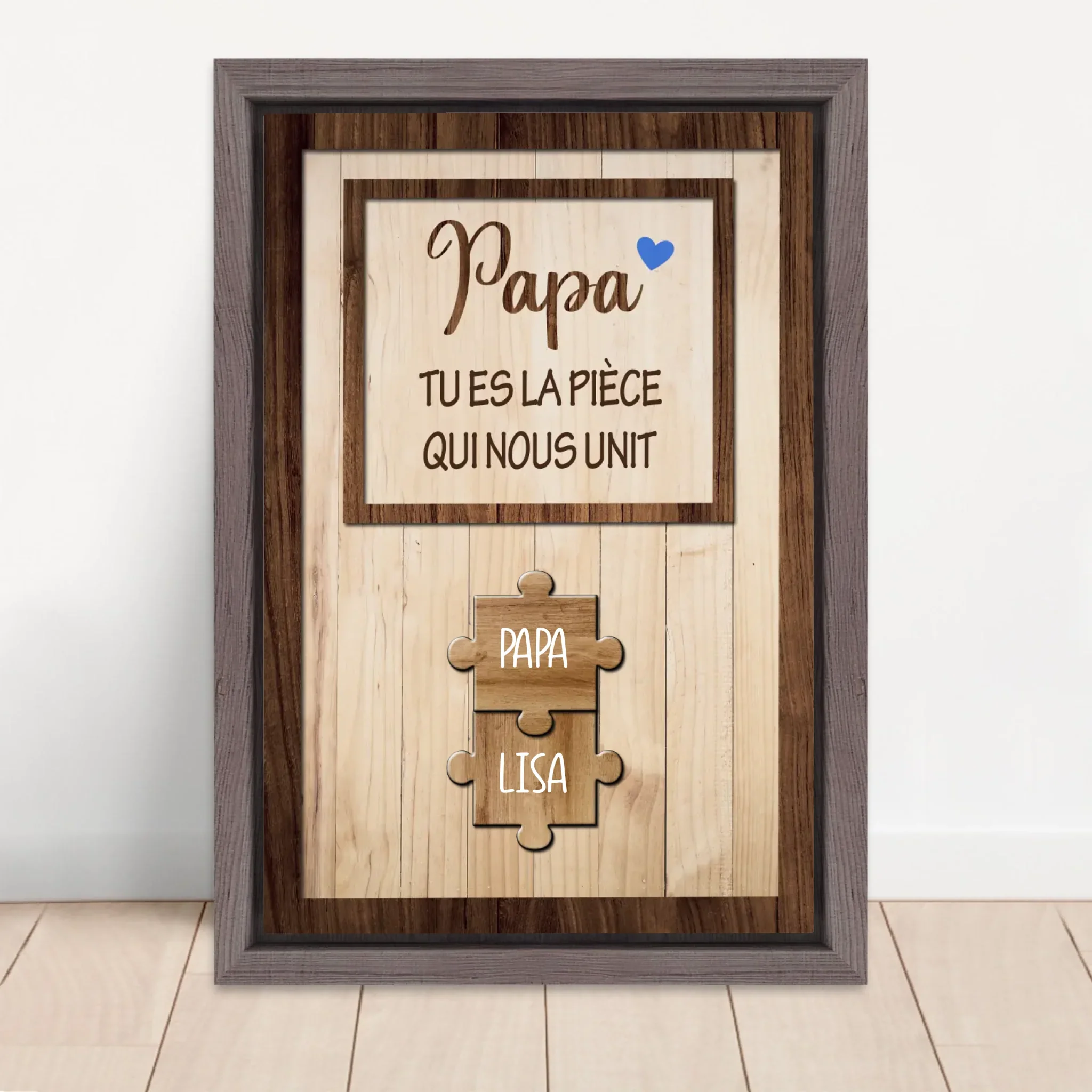 Toile personnalisée "Papa nous tient ensemble" - Image 5