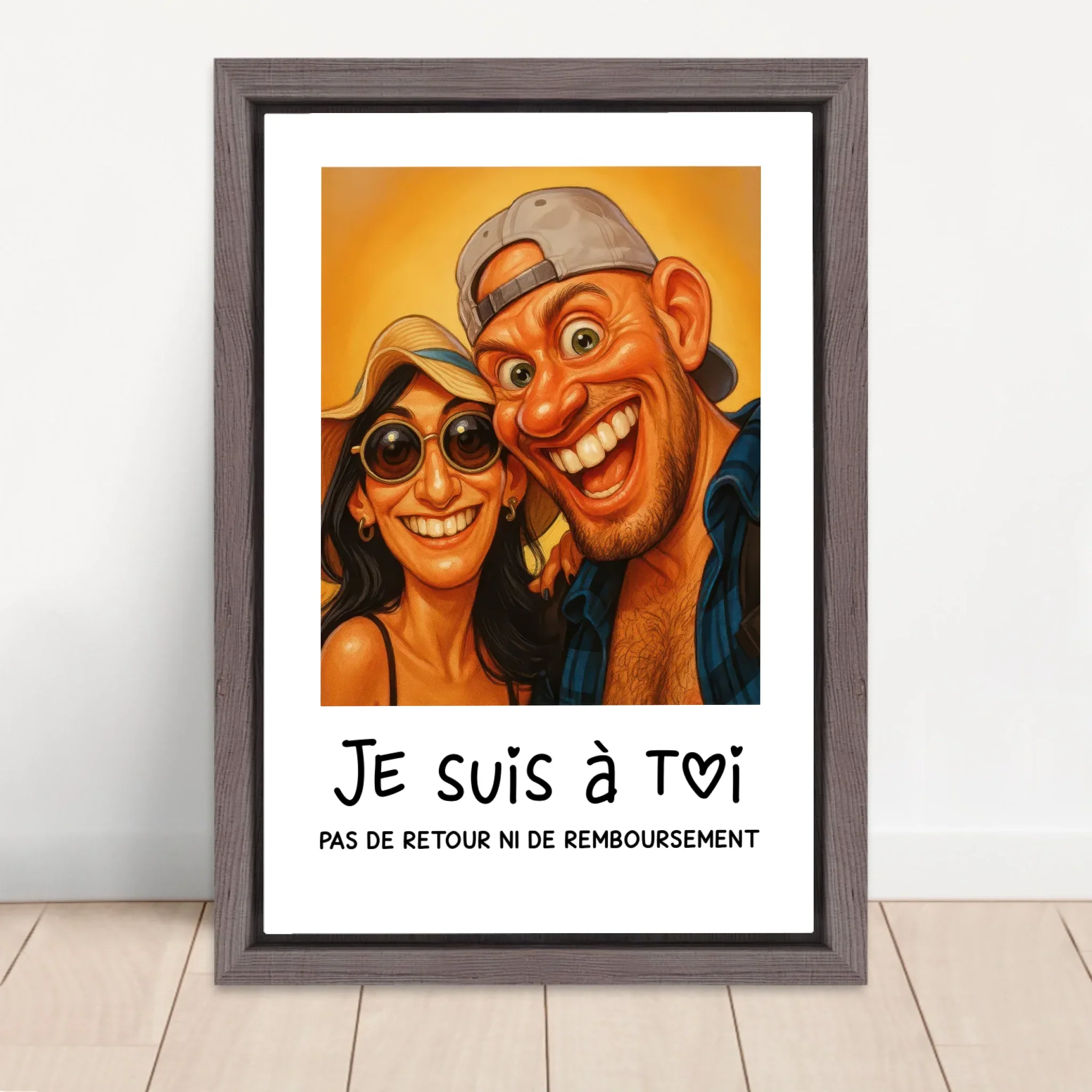 Toile personnalisée – Photo caricature drôle de couple - Image 5
