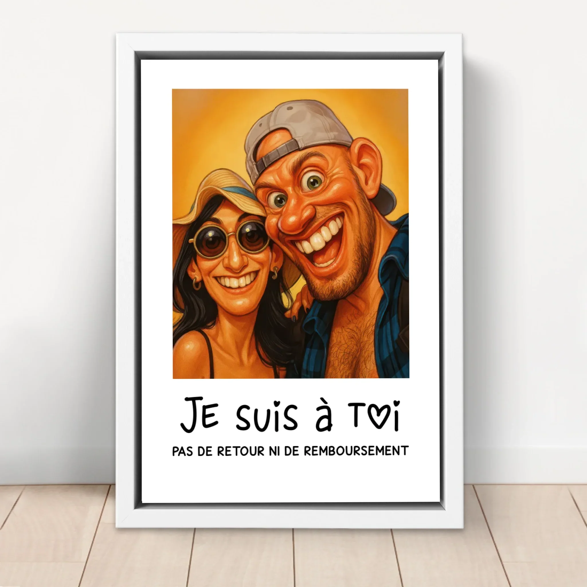 Toile personnalisée – Photo caricature drôle de couple - Image 6