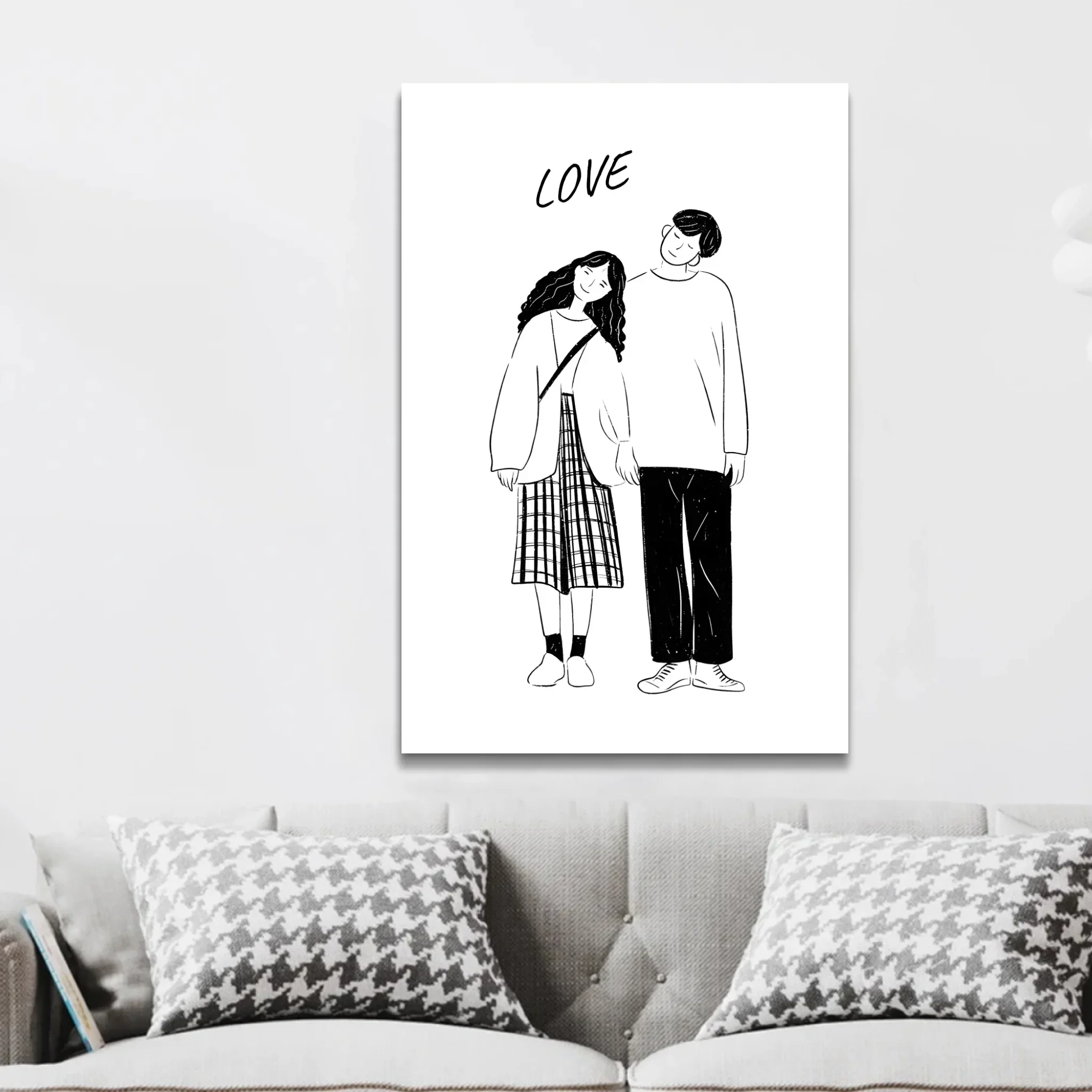 Toile personnalisée – Photo en dessin au trait - Image 2