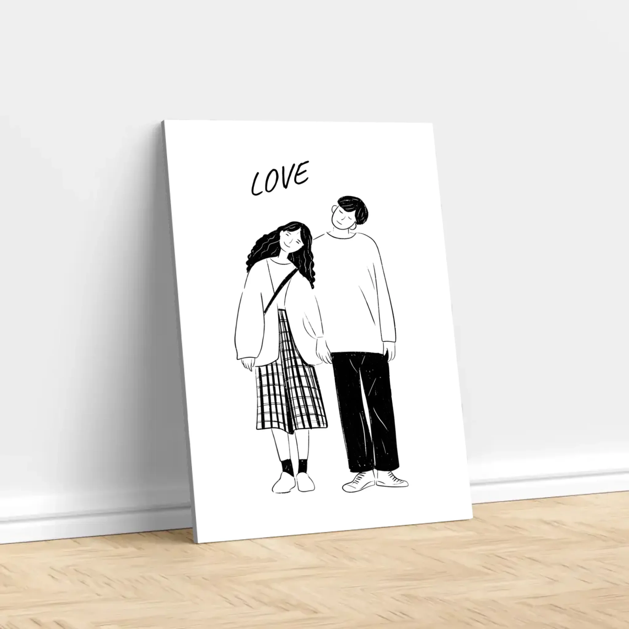 Toile personnalisée – Photo en dessin au trait - Image 3