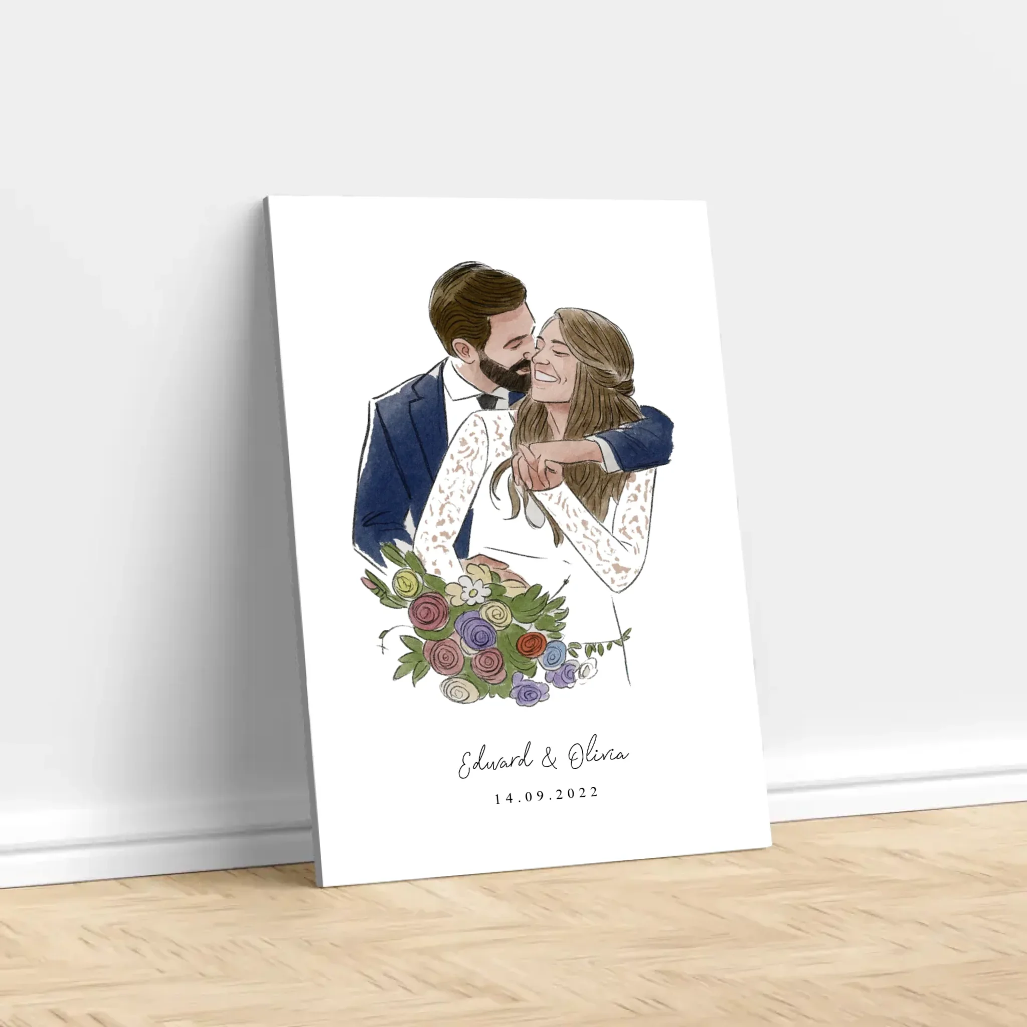 Toile personnalisée – Photo en style aquarelle - Image 3