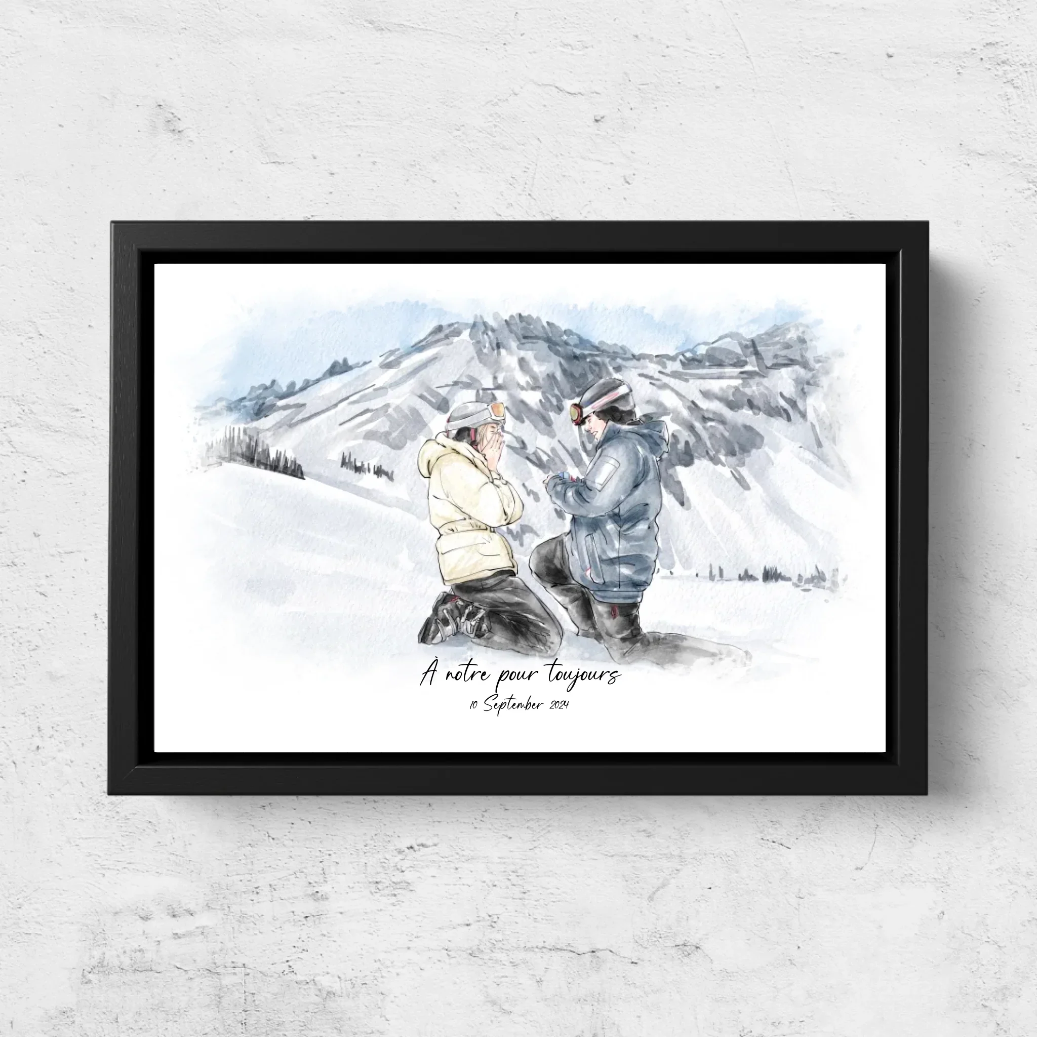 Toile personnalisée – Portrait aquarelle à partir d’une photo - Image 5
