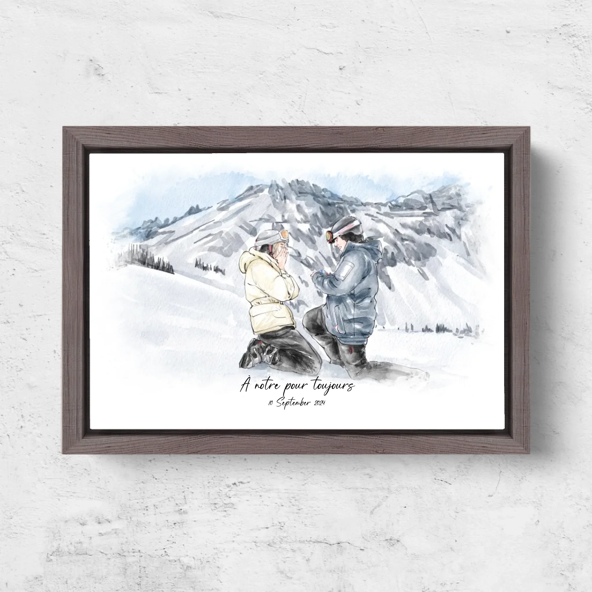 Toile personnalisée – Portrait aquarelle à partir d’une photo - Image 6