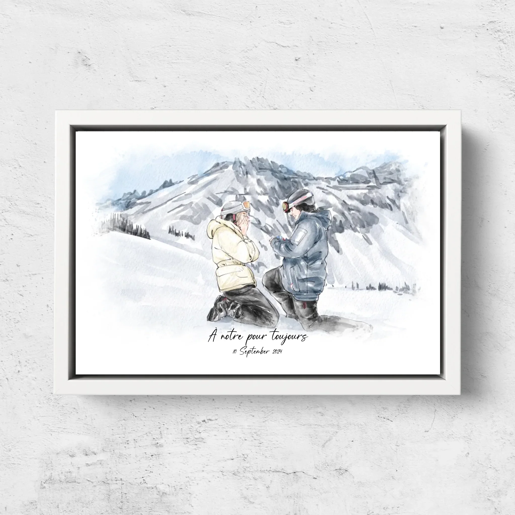 Toile personnalisée – Portrait aquarelle à partir d’une photo - Image 7