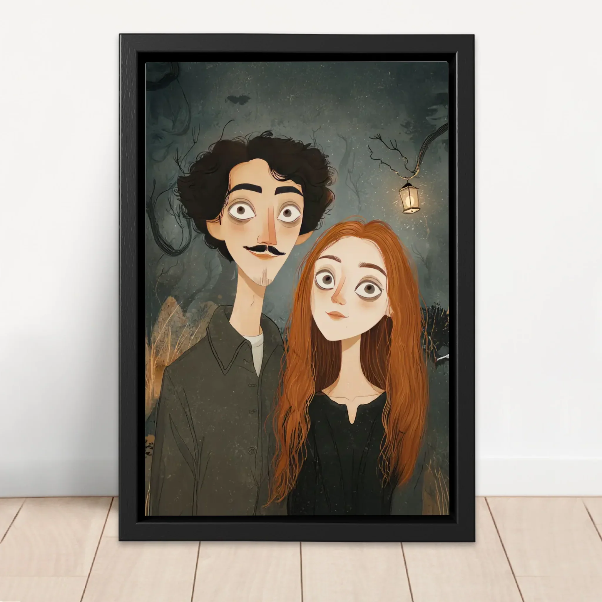 Toile personnalisée – Portrait de couple gothique - Image 4