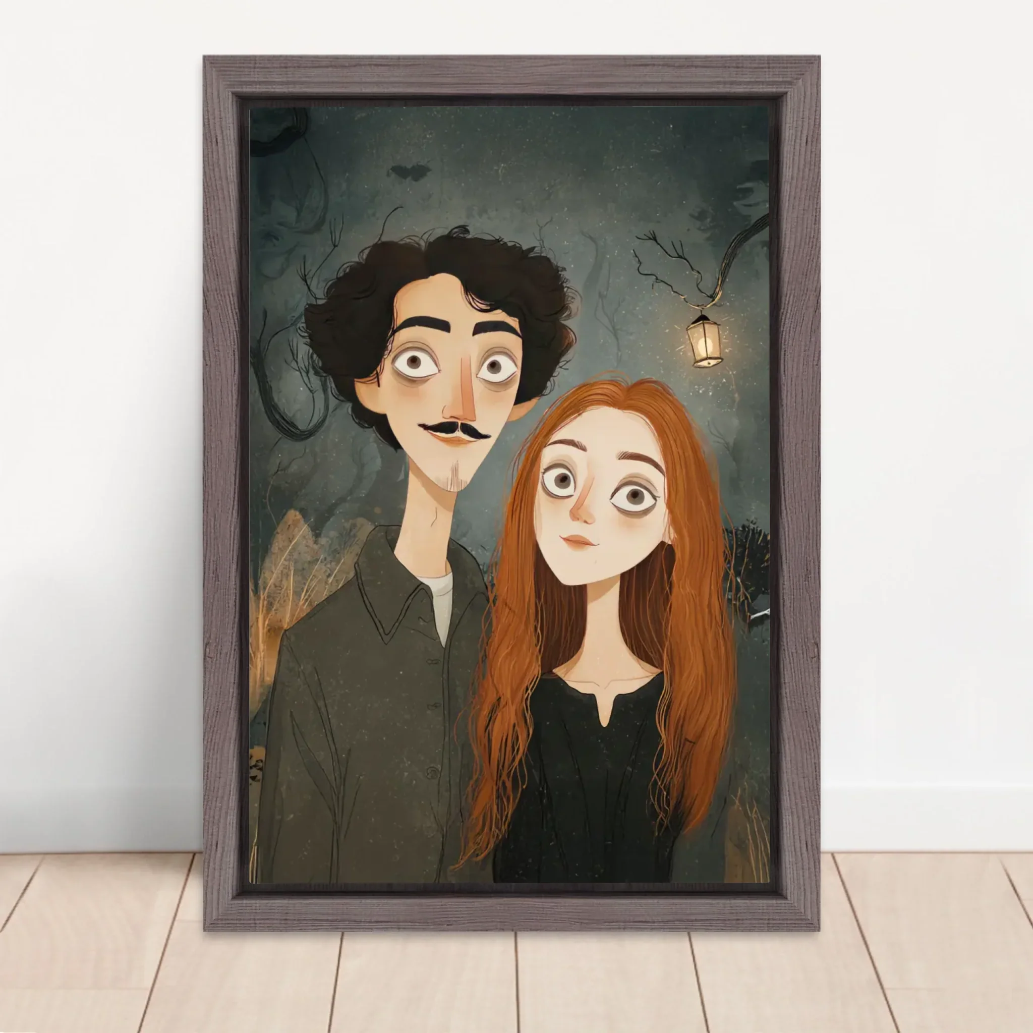 Toile personnalisée – Portrait de couple gothique - Image 5