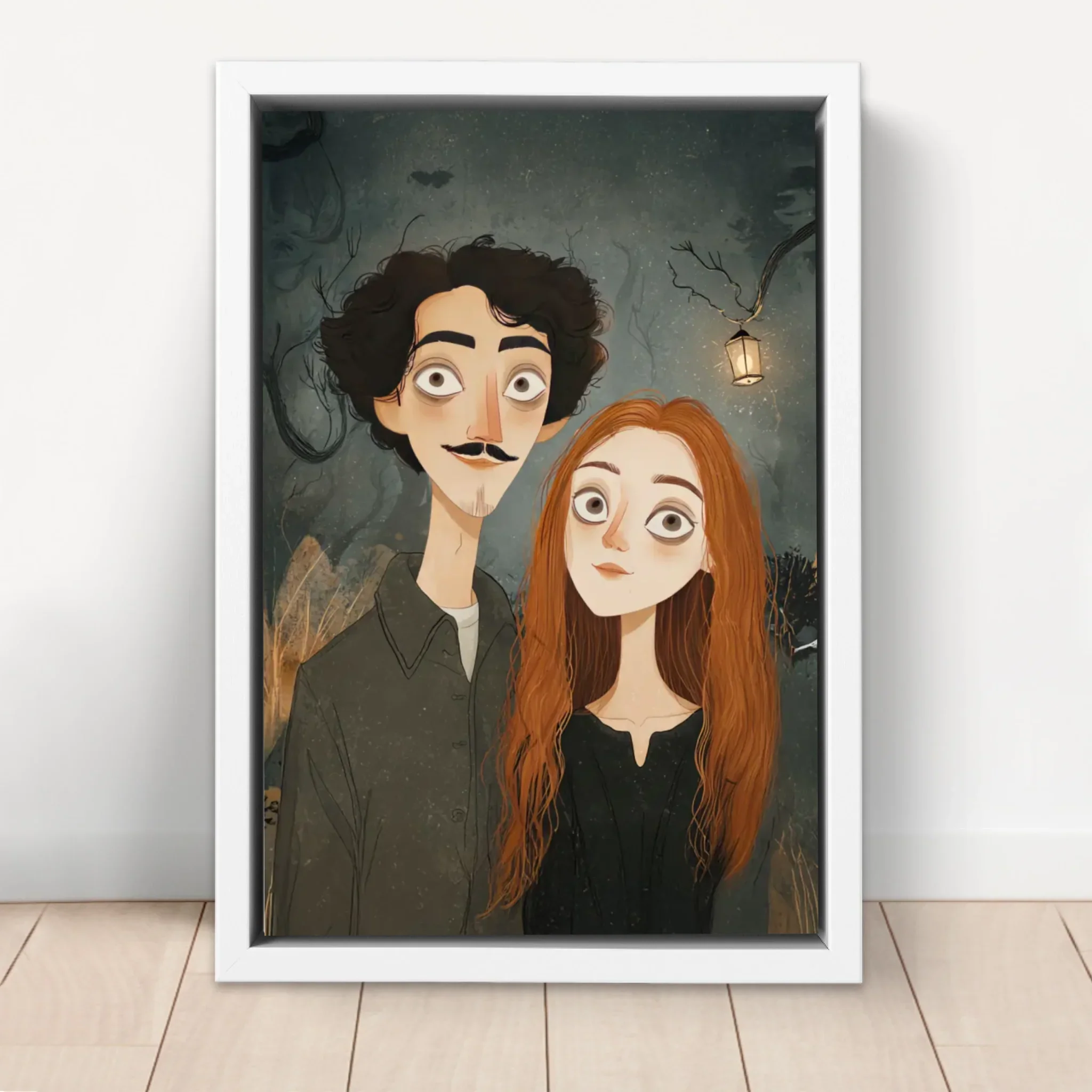 Toile personnalisée – Portrait de couple gothique - Image 6