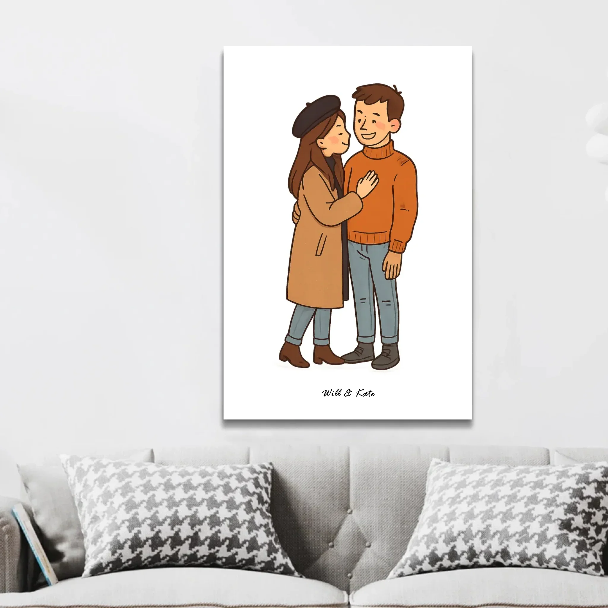 Toile personnalisée – Portrait de couple personnalisé - Image 2