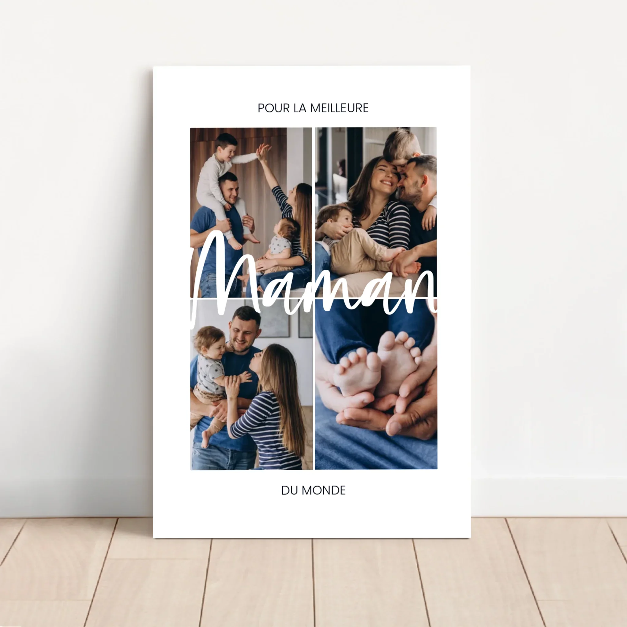 Toile personnalisée “Pour la meilleure maman du monde”