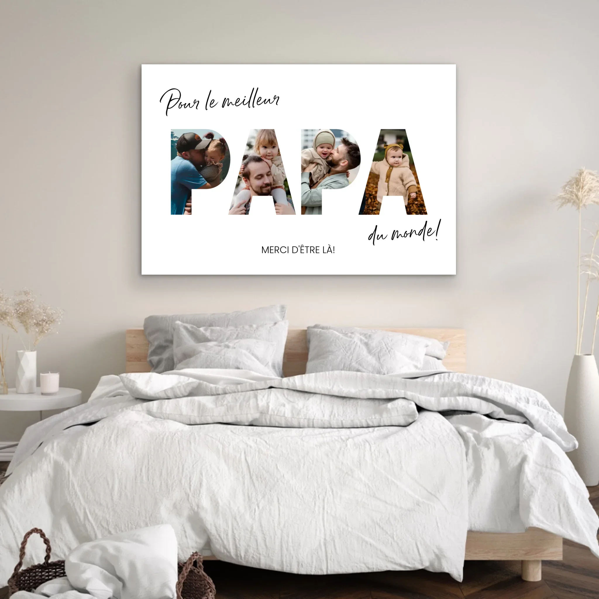 Toile personnalisée " Pour le meilleur papa du monde" - Image 3