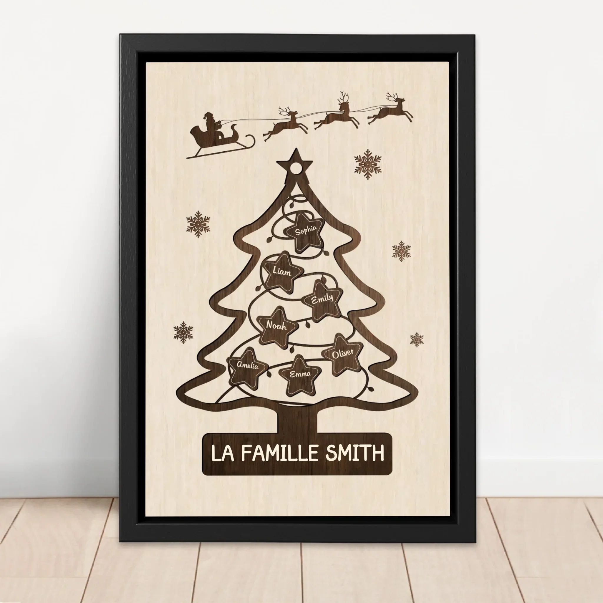 Toile personnalisée – Sapin de Noël familial - Image 4