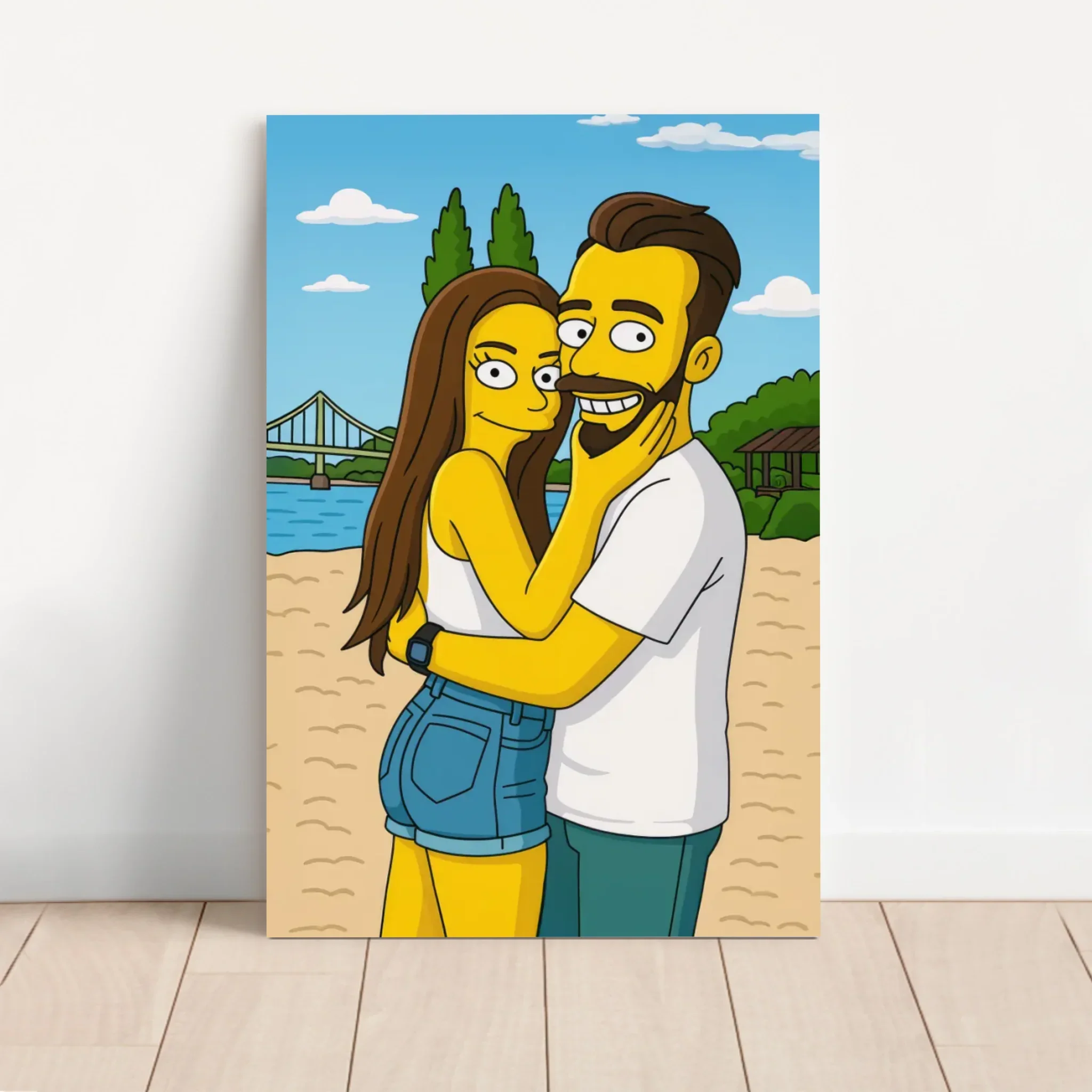 Toile personnalisée – Style cartoon jaune