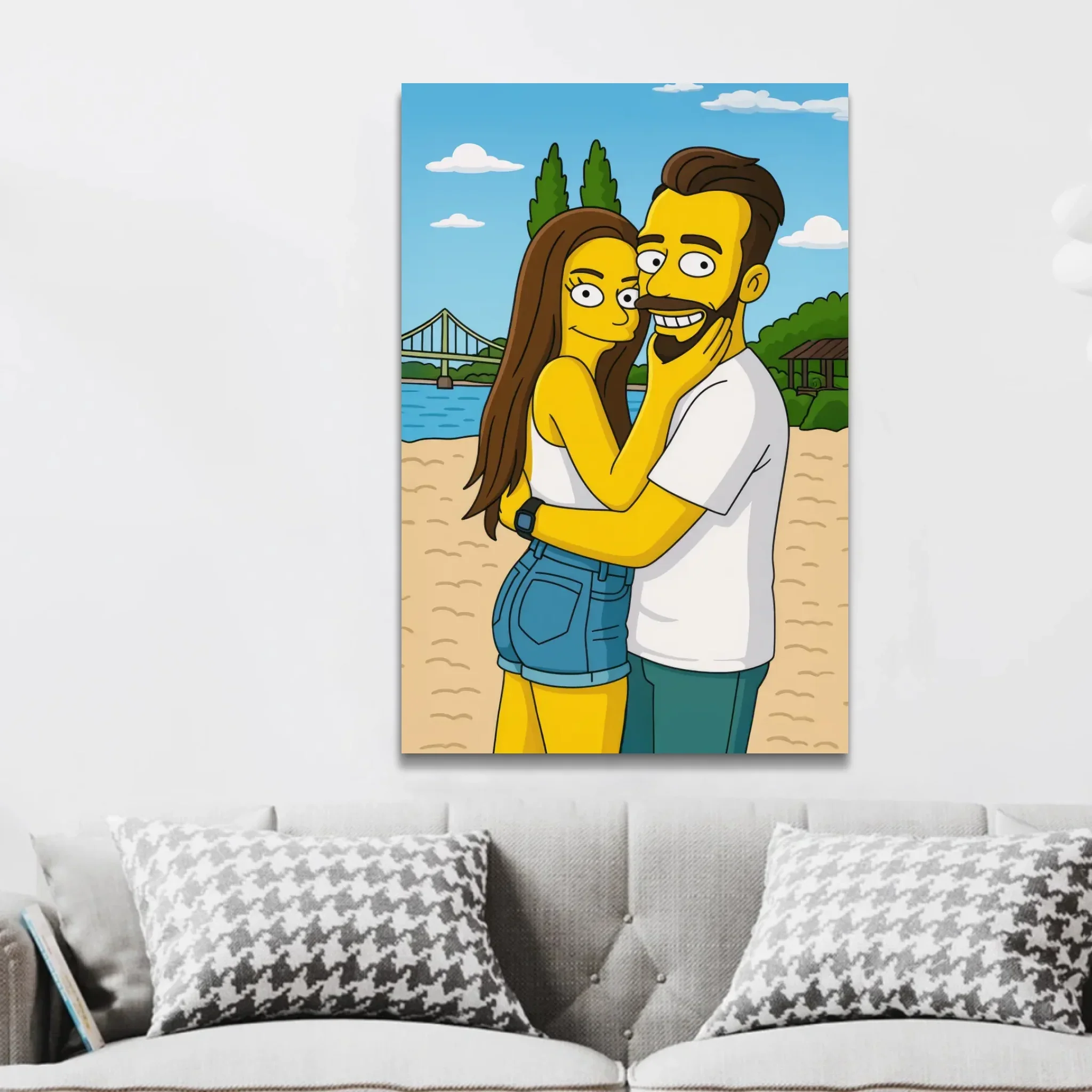 Toile personnalisée – Style cartoon jaune - Image 2