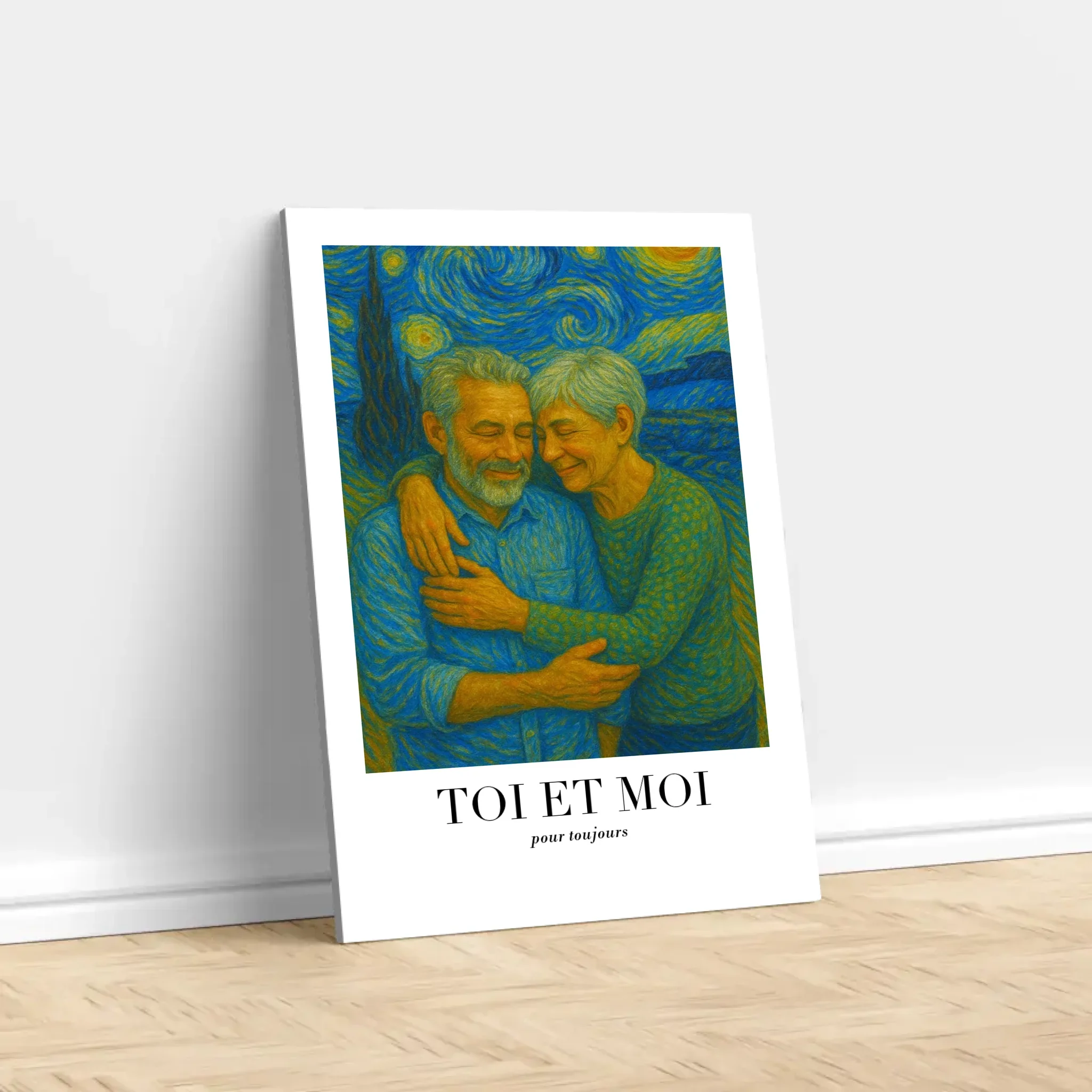 Toile personnalisée – Toi et moi en art de Van Gogh, on gère ça - Image 3