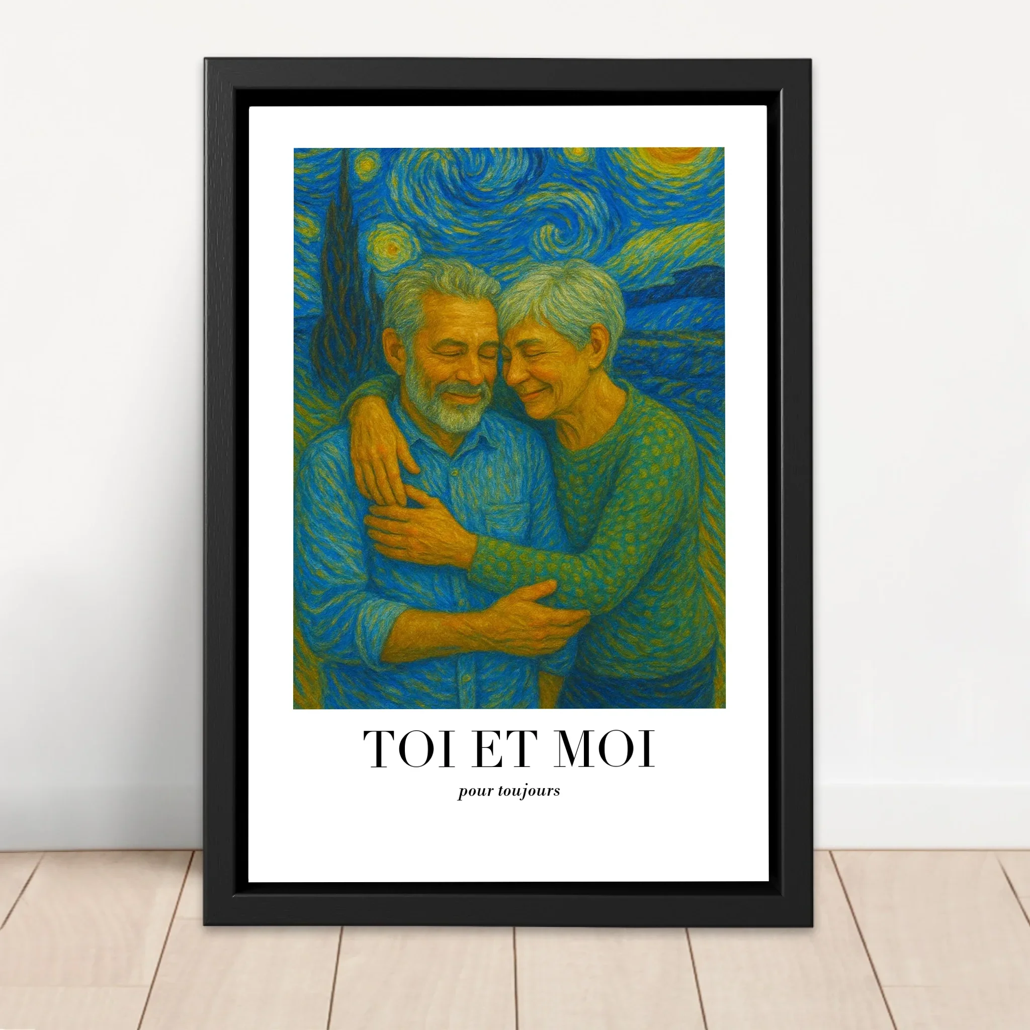 Toile personnalisée – Toi et moi en art de Van Gogh, on gère ça - Image 4