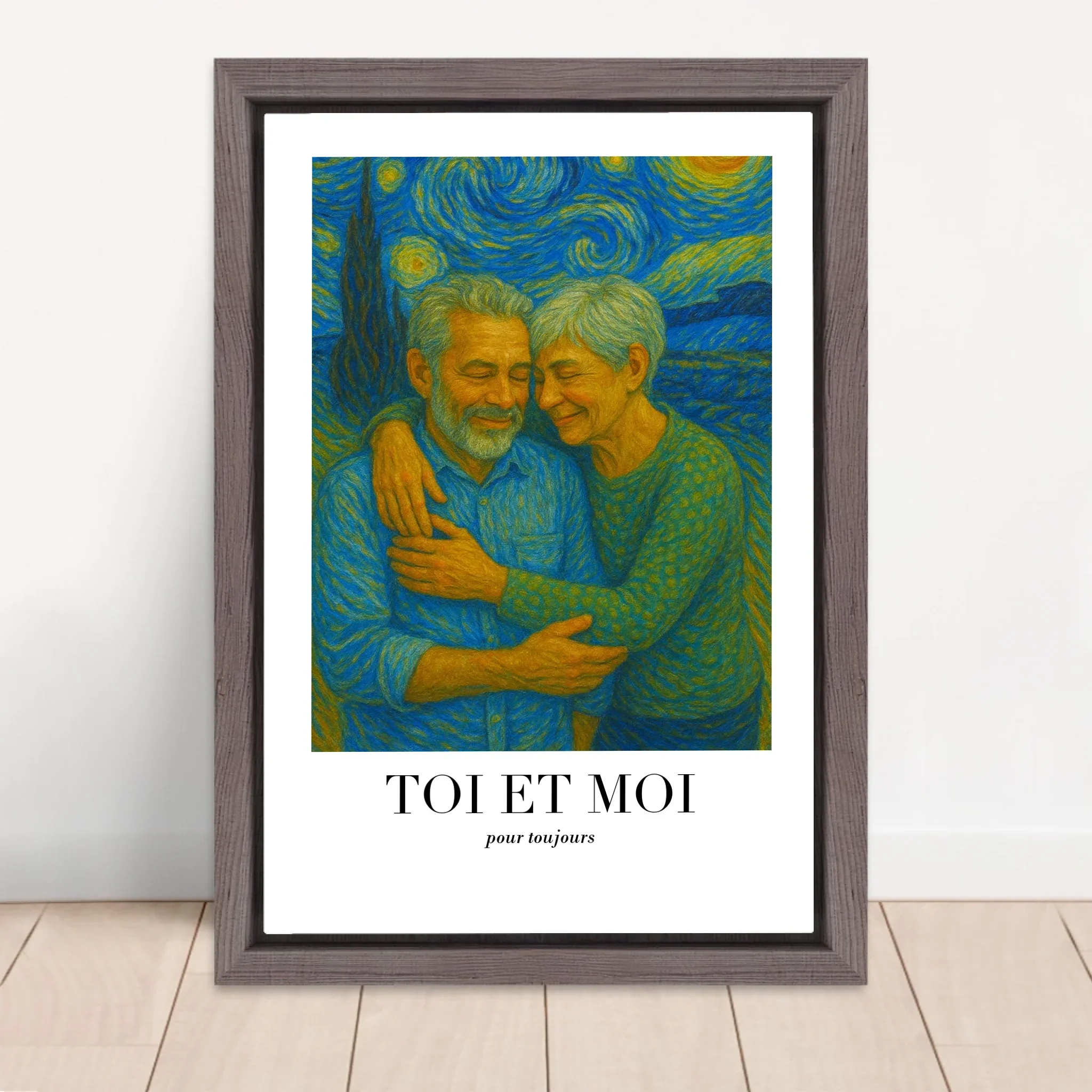 Toile personnalisée – Toi et moi en art de Van Gogh, on gère ça - Image 5
