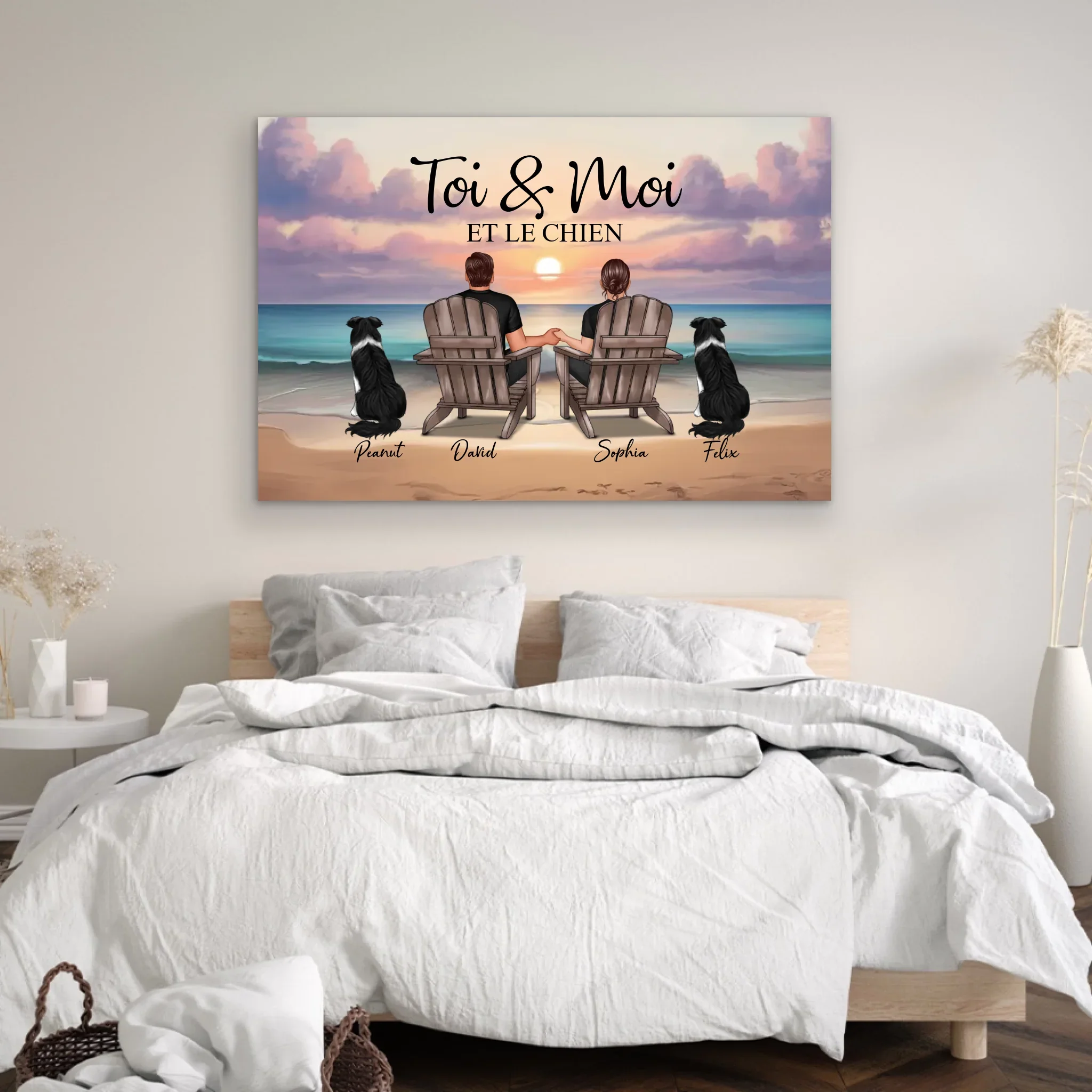 Toile personnalisée “Toi et moi et notre animal de compagnie” - Image 5