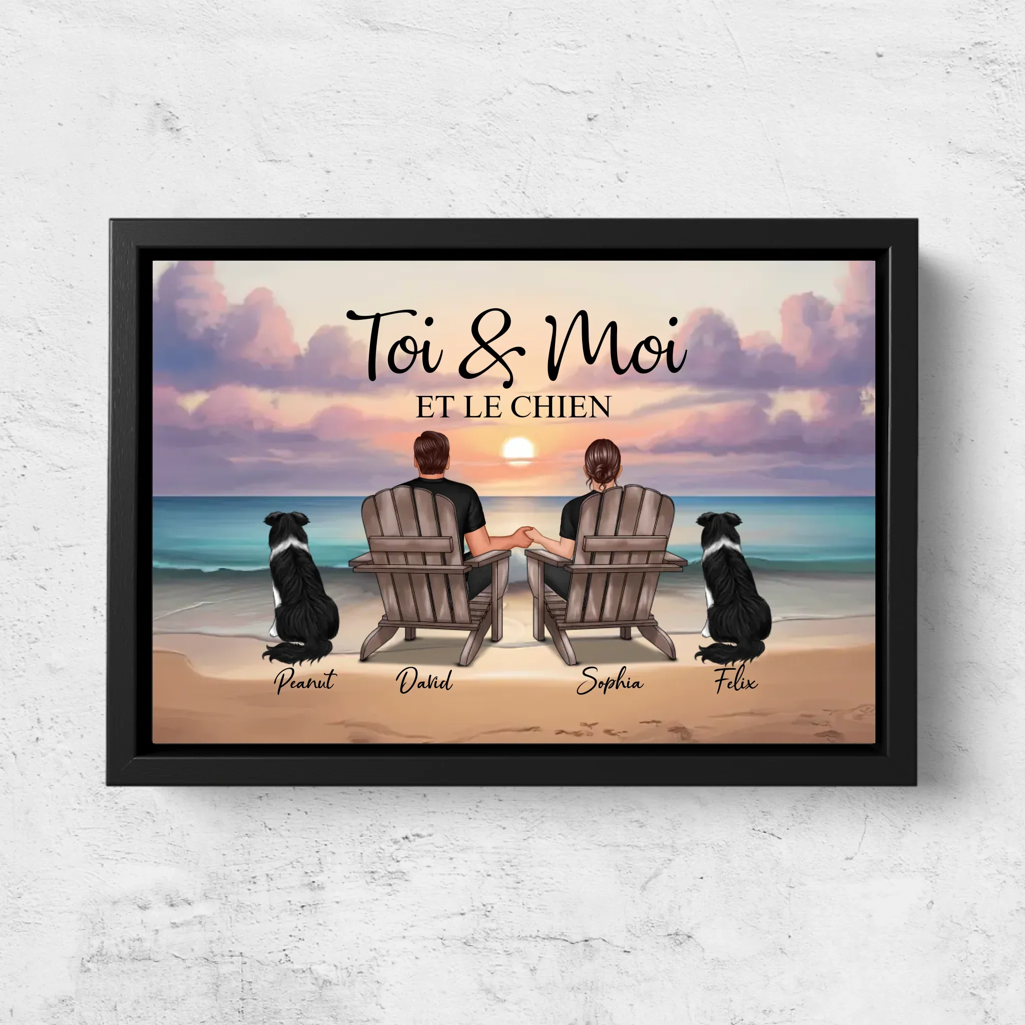Toile personnalisée “Toi et moi et notre animal de compagnie” - Image 6