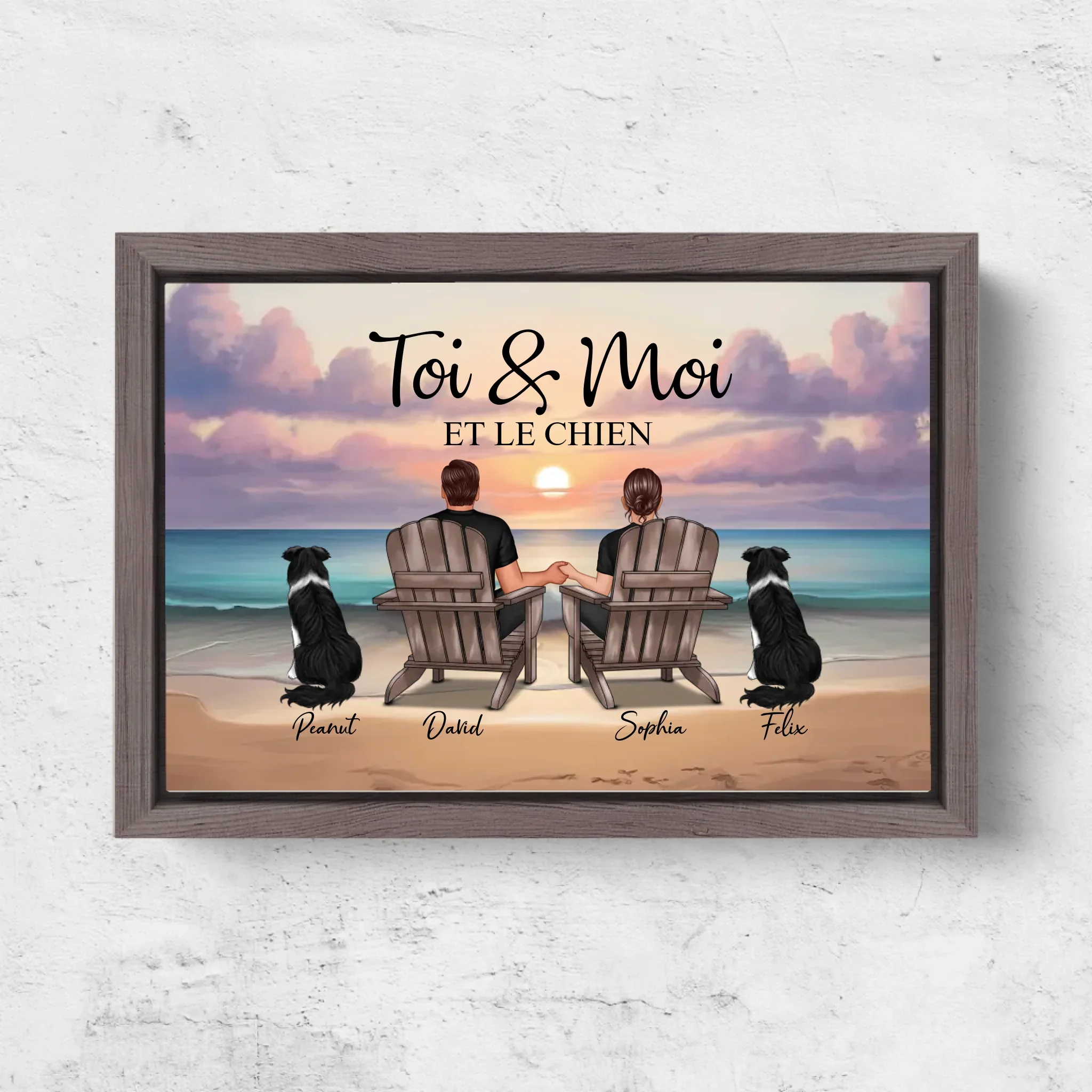 Toile personnalisée “Toi et moi et notre animal de compagnie” - Image 7